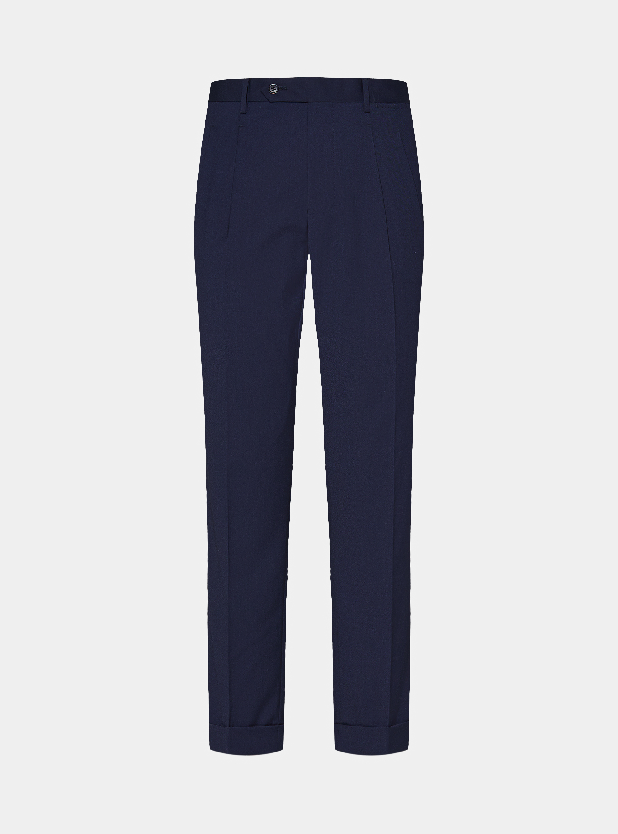 Pantalon classique &agrave; pinces, BLEU MARINE