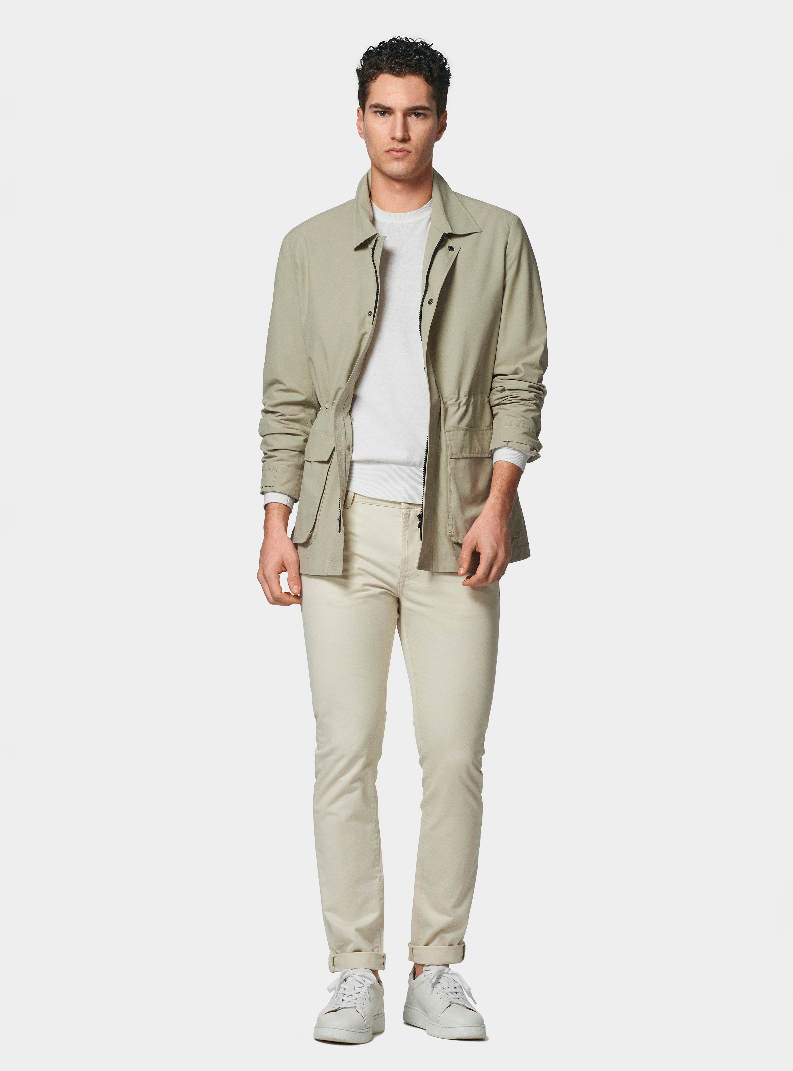 Field jacket in misto cotone nylon, SABBIA 0561C