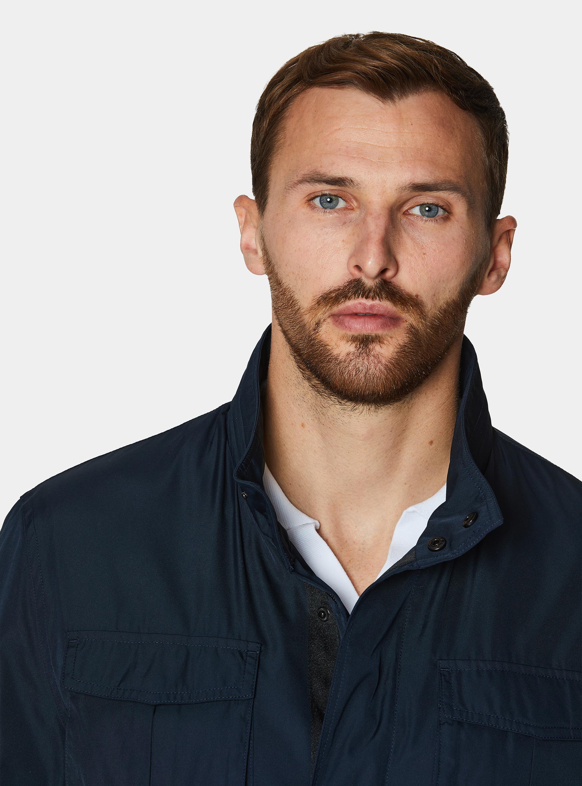 Field jacket in technical fabric, NAVY BLUE