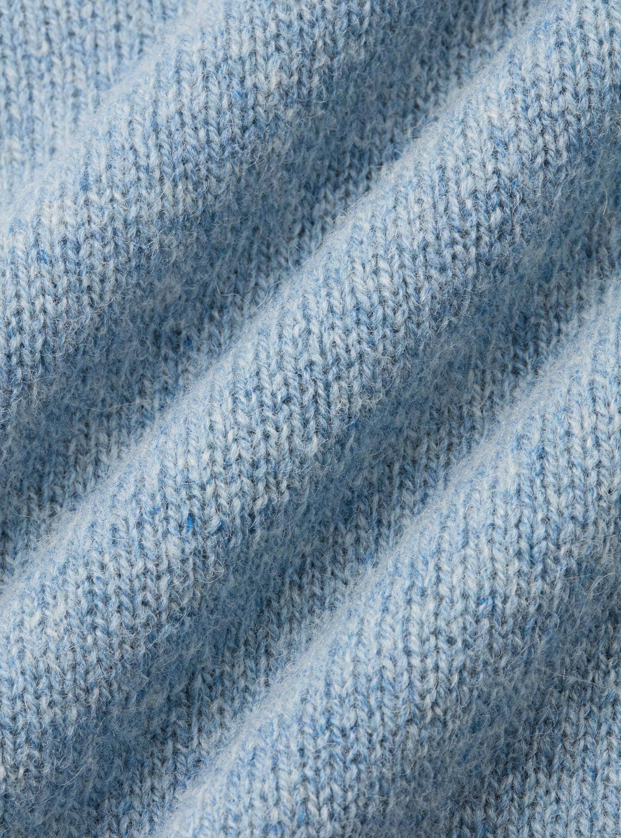 Rundhalspullover aus reiner Shetlandwolle, AZZURRO POLVERE 0283C