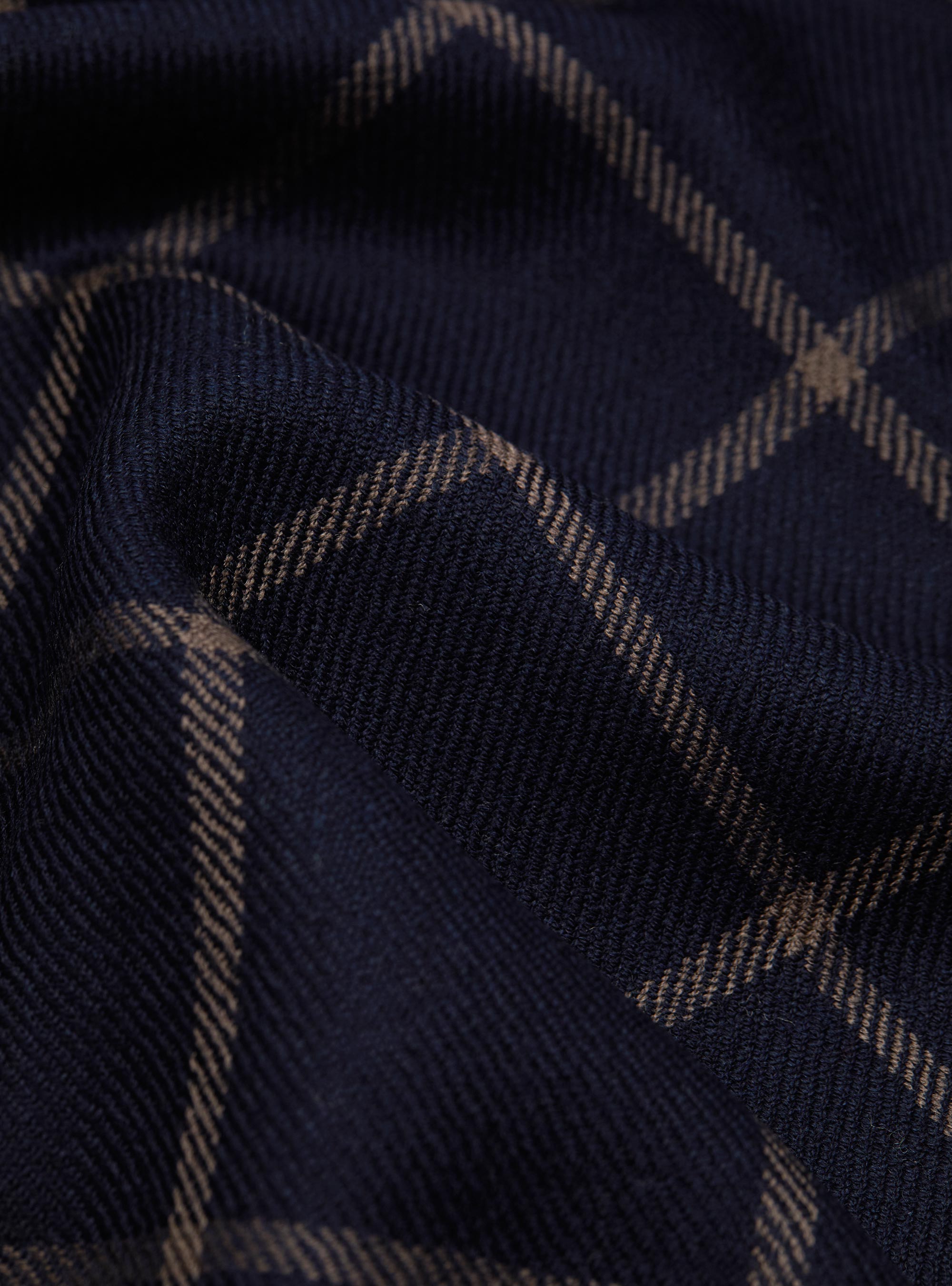 Sciarpa in lana a fantasia, BLU NAVY