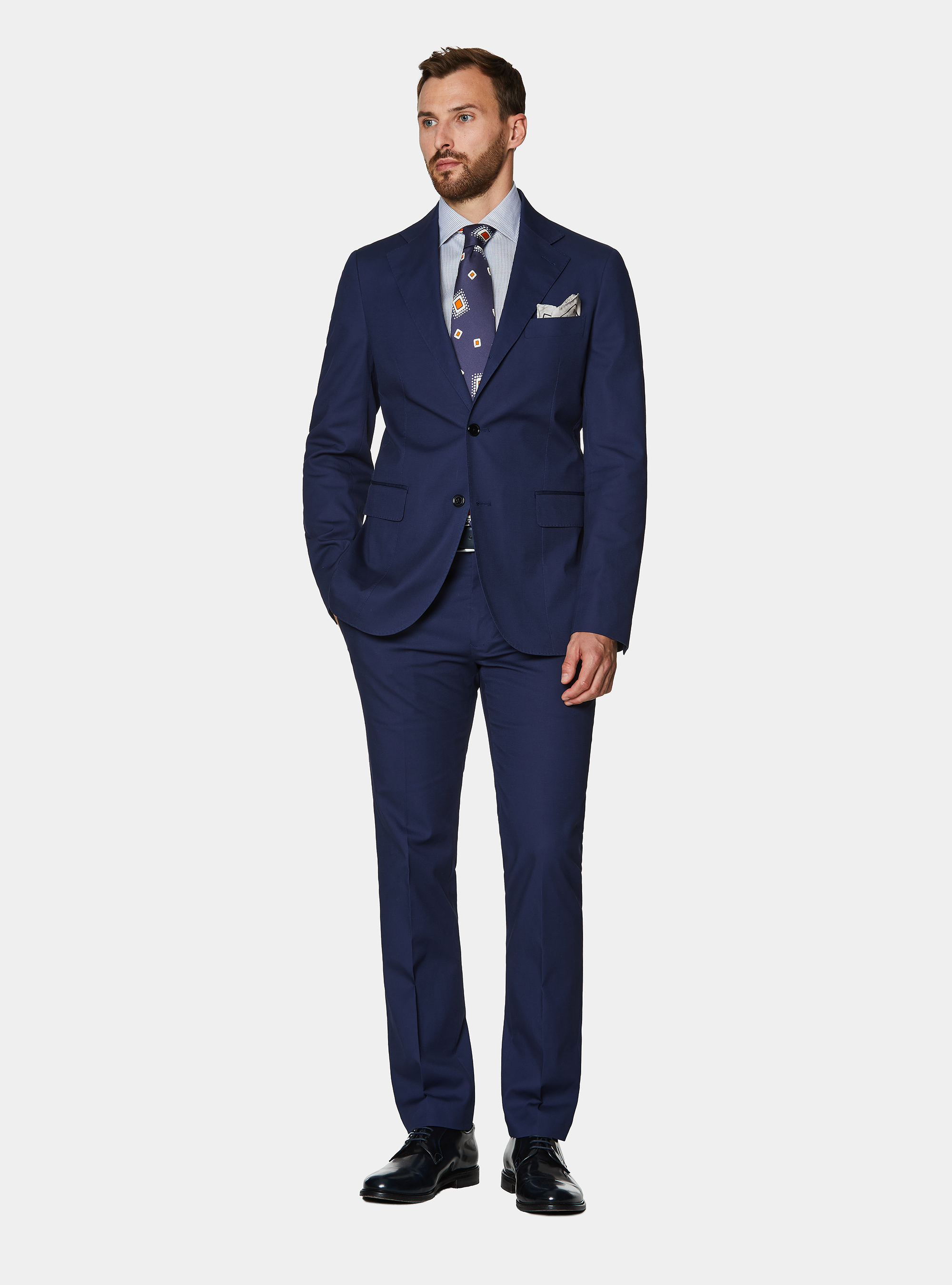 Abito blu in cotone, 