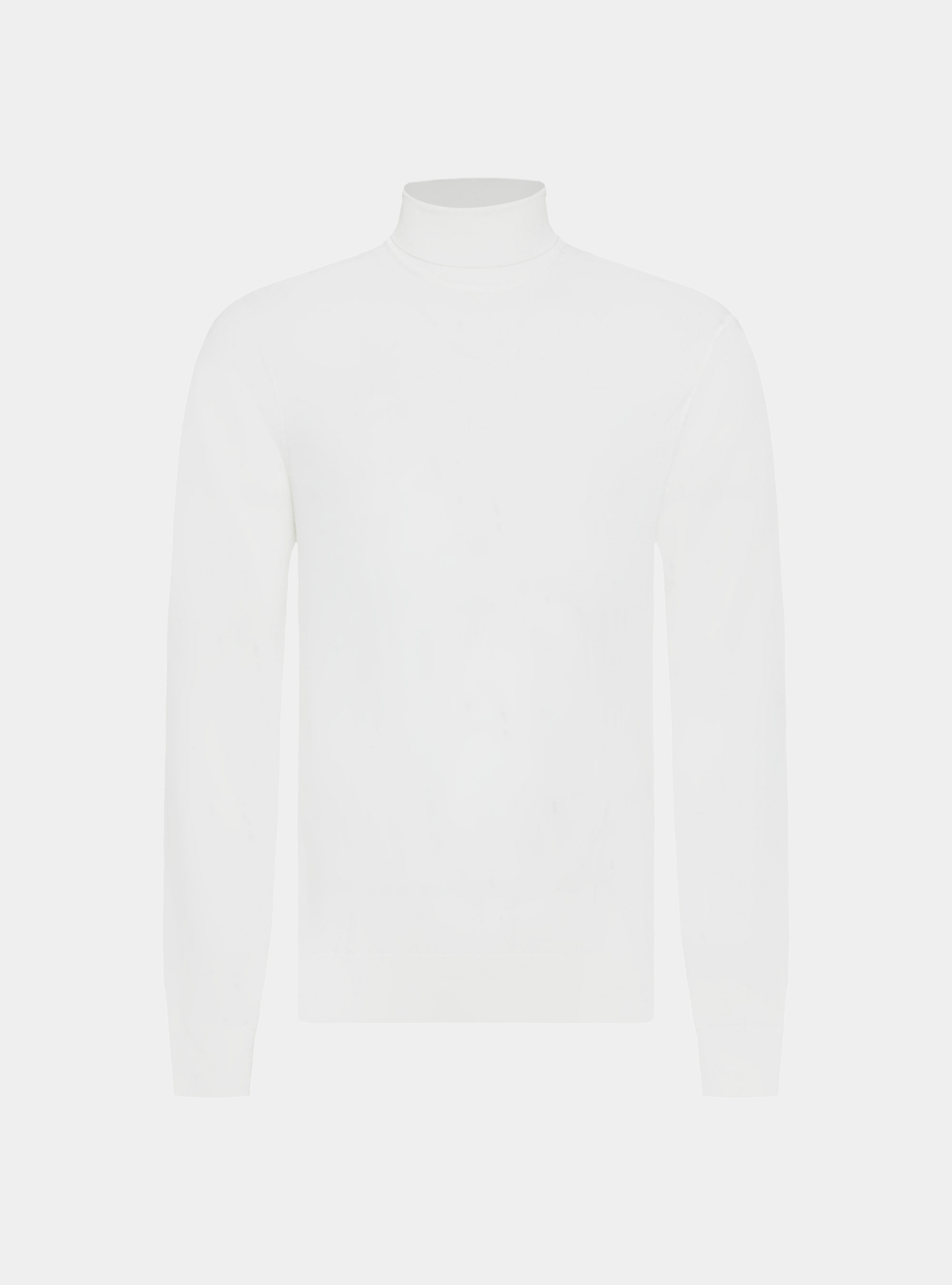 Turtleneck in pure extra-fine merino wool, WHITE
