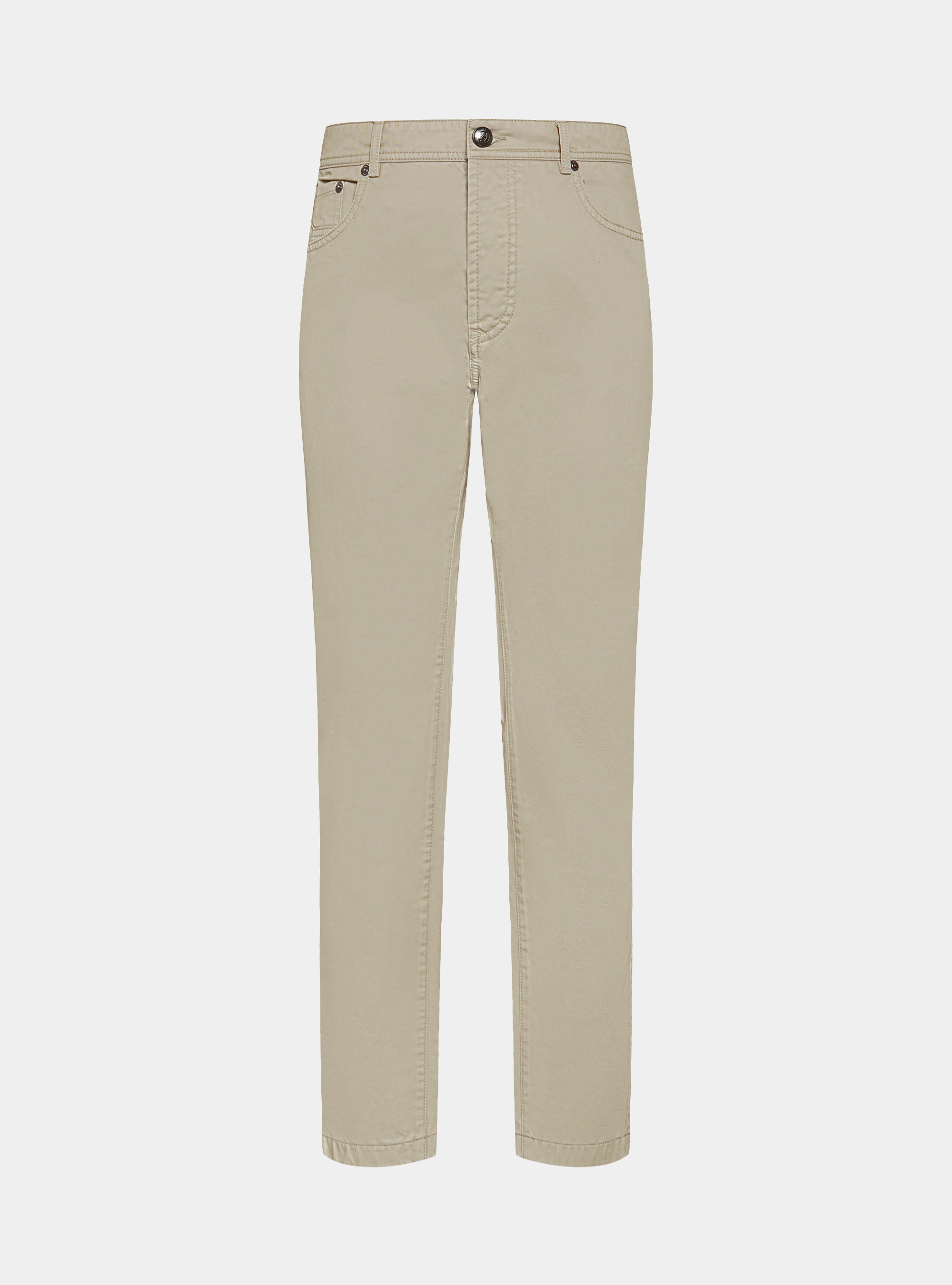 Cotton twill 5-pocket trousers, SAND