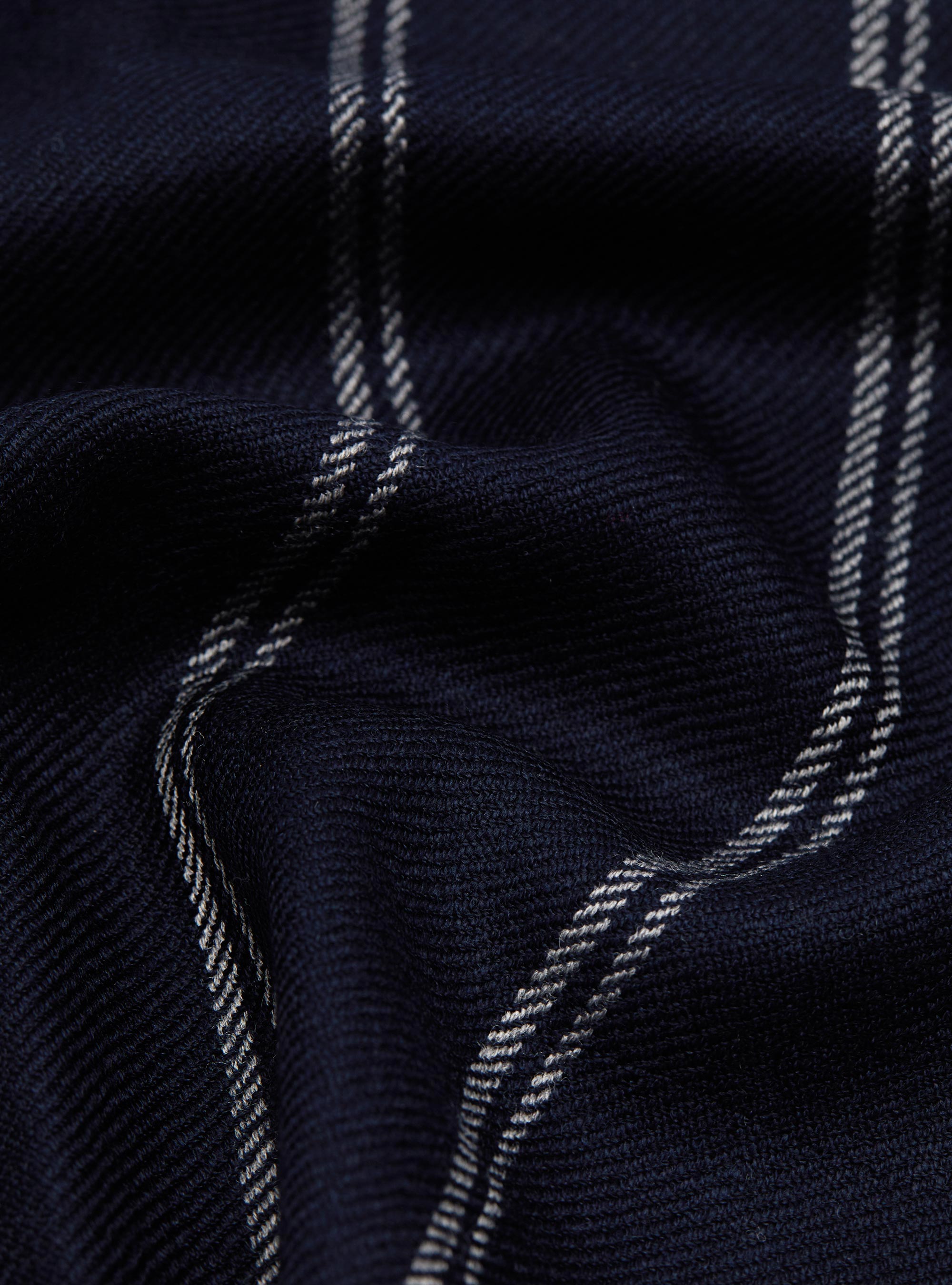 Sciarpa leggera in lana a righe, BLU NAVY/GRIGIO