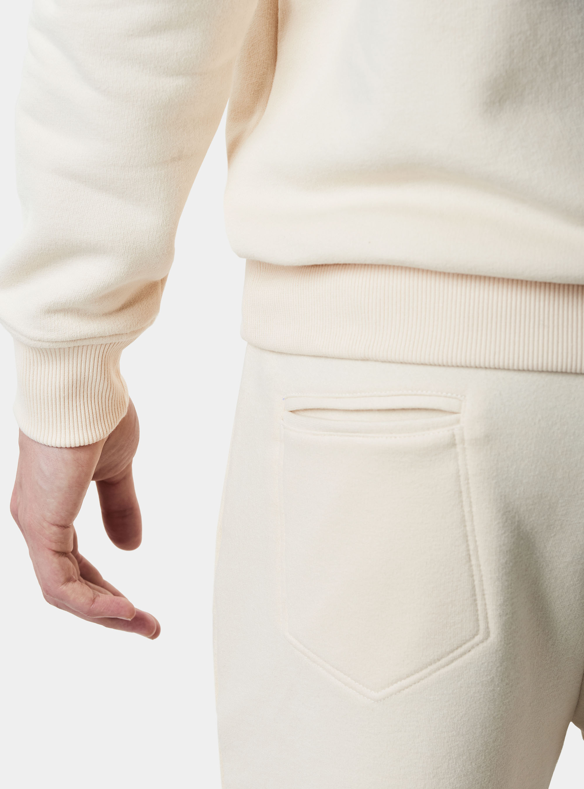Cotton blend sweatshirt trousers, OFF-WHITE