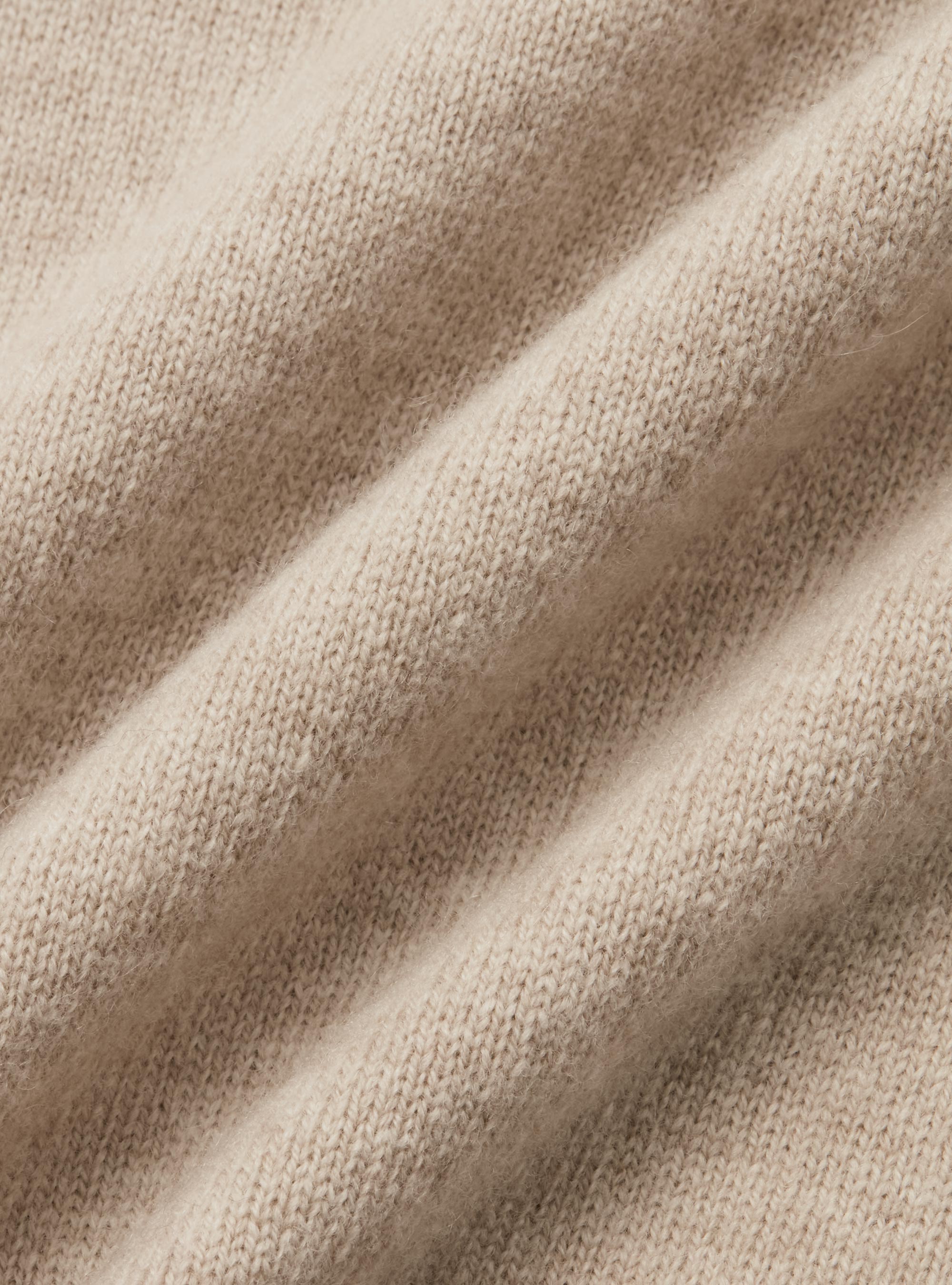 Pull demi-zip en lambswool et cachemire, &Atilde; CRU
