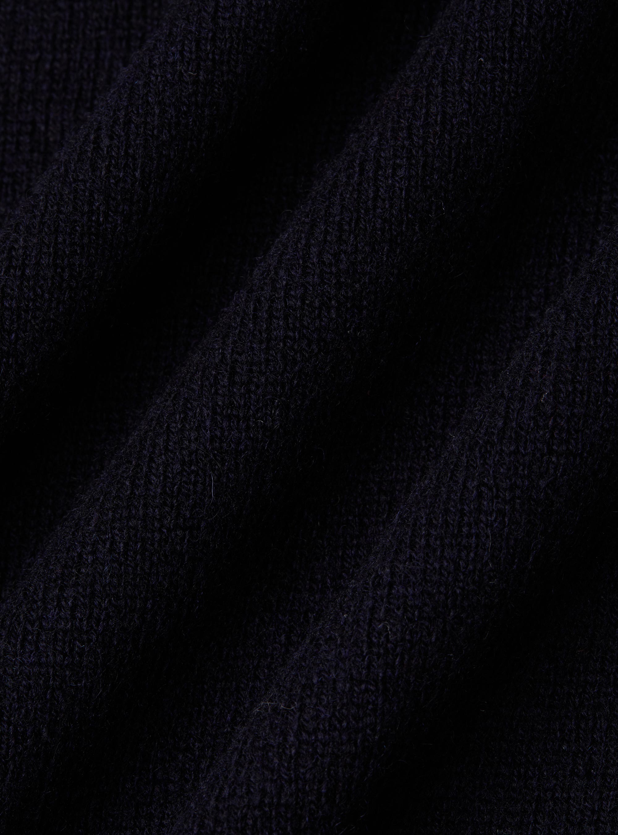 Maglia a polo in lana e cashmere, BLU NAVY