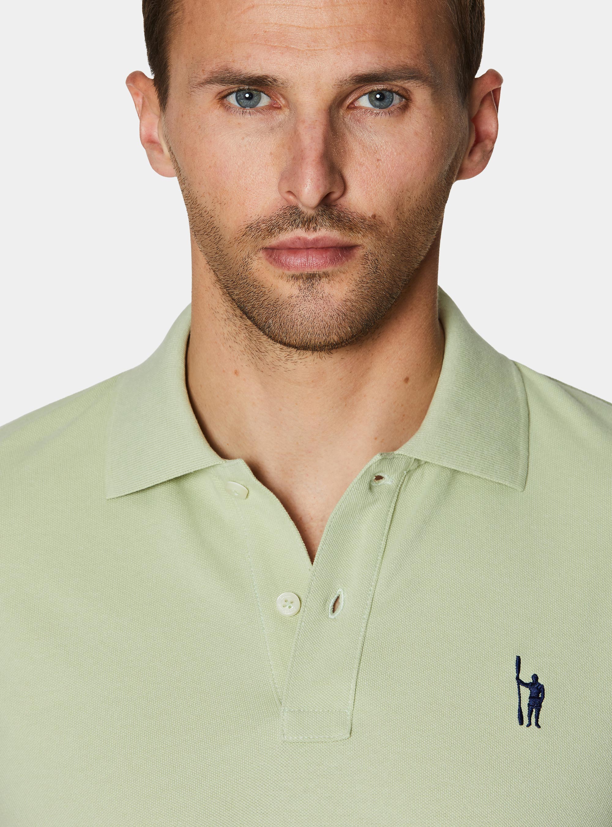 Klassisches Piqu&eacute;-Poloshirt, VERDE CHIARO 0622C