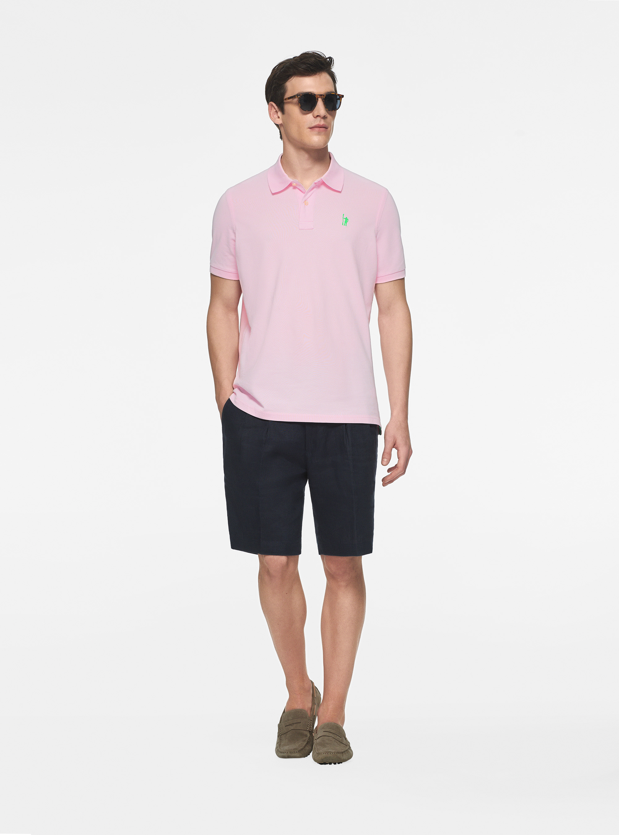 Polo de piqu&eacute; con bordado, ROSA