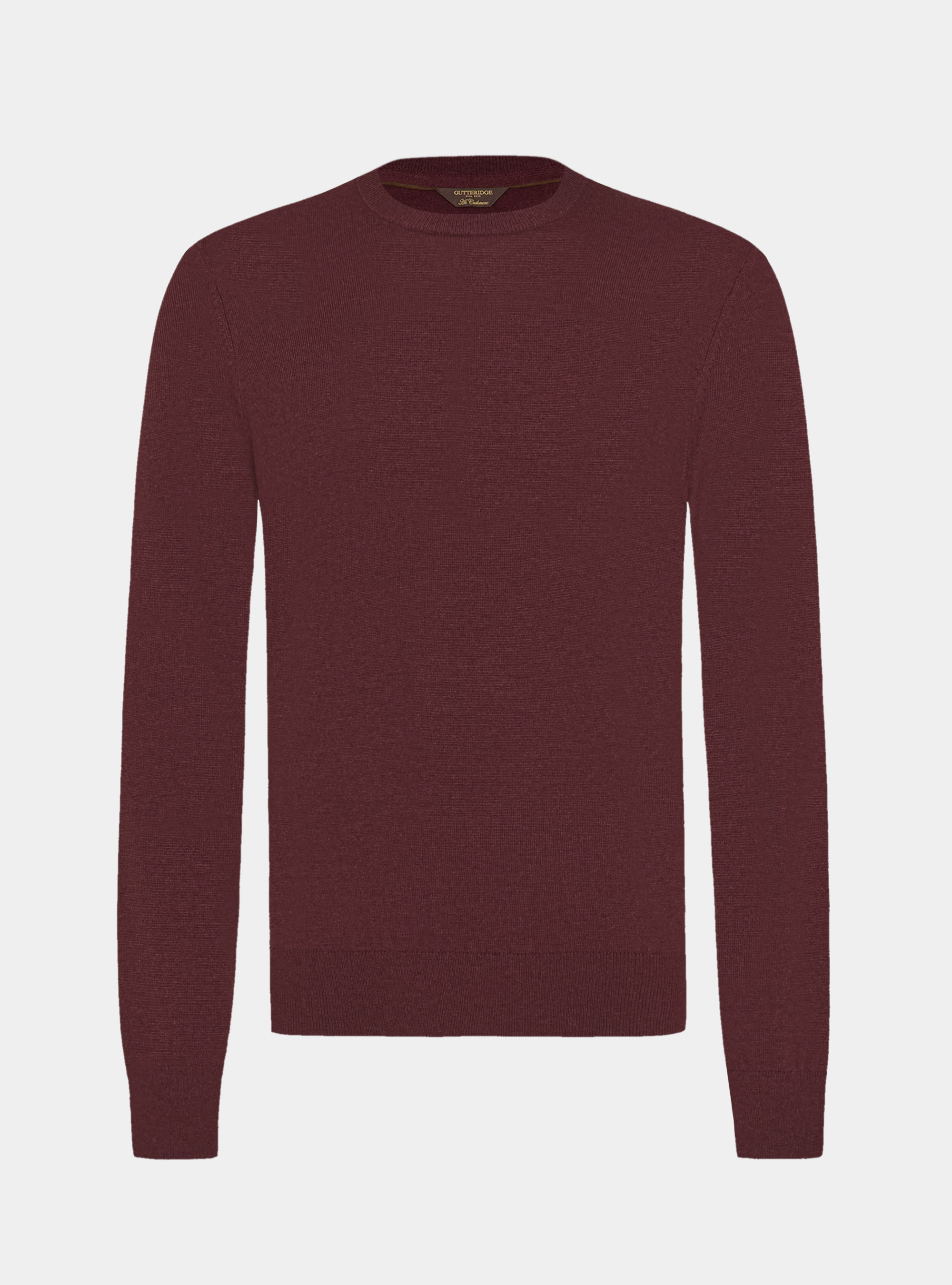 Maglia girocollo in misto lana, BORDEAUX