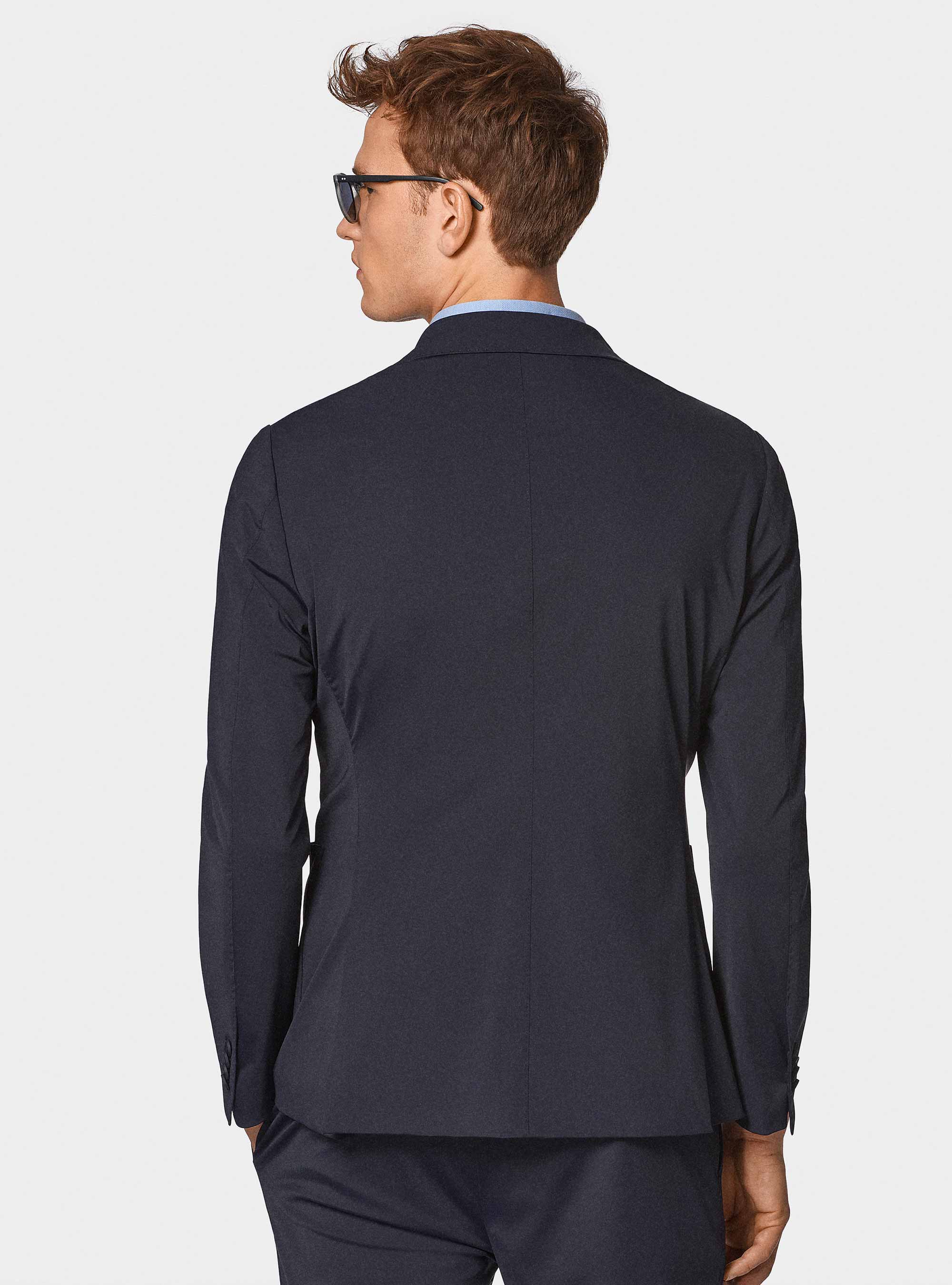 Giacca doppiopetto GT01 in jersey elasticizzato, BLU NAVY
