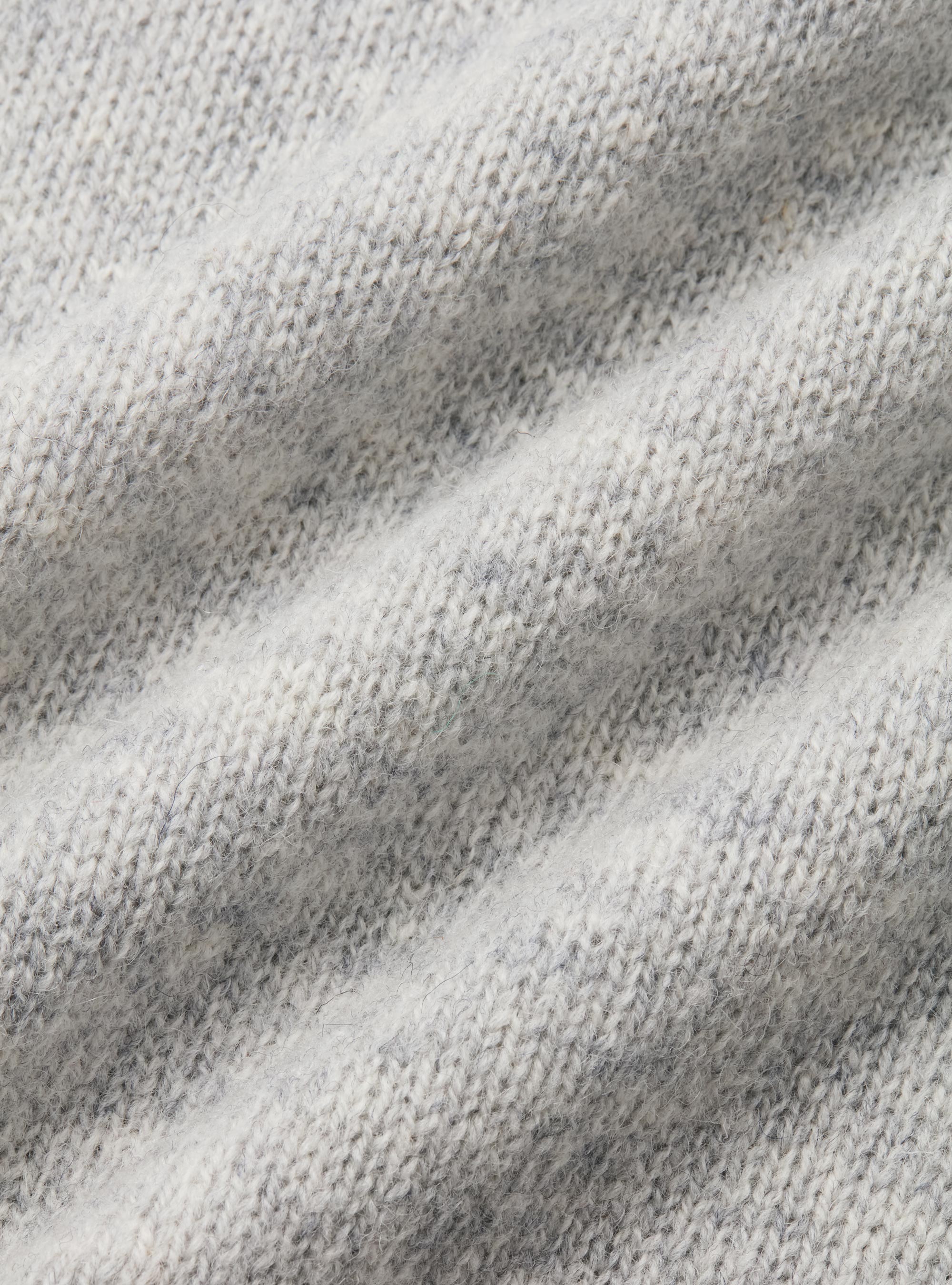 Shetland wool crew-neck sweater, GRIGIO MELANGE 0151C