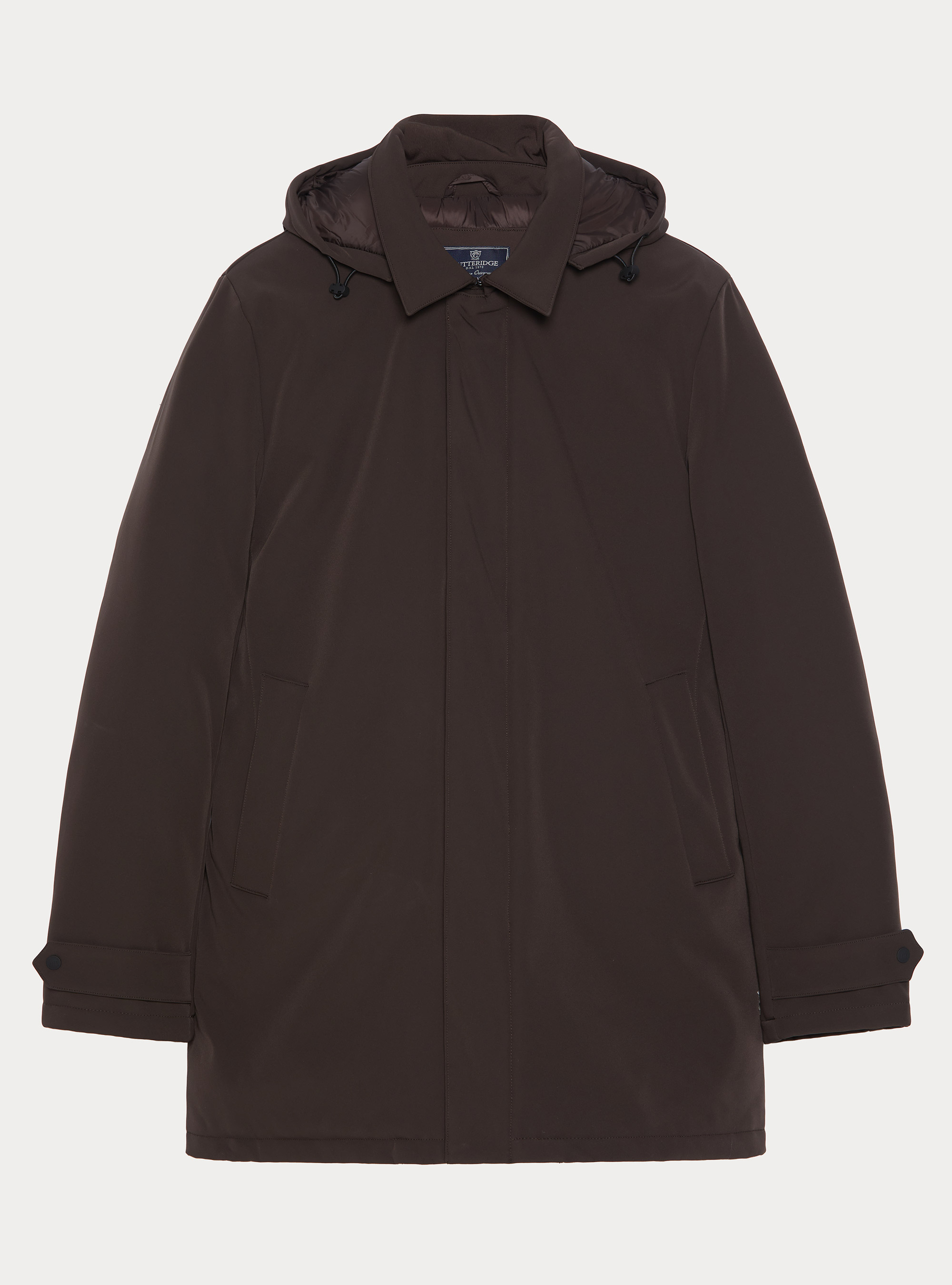 Parka tecnico con cappuccio, MARRONE 0508C