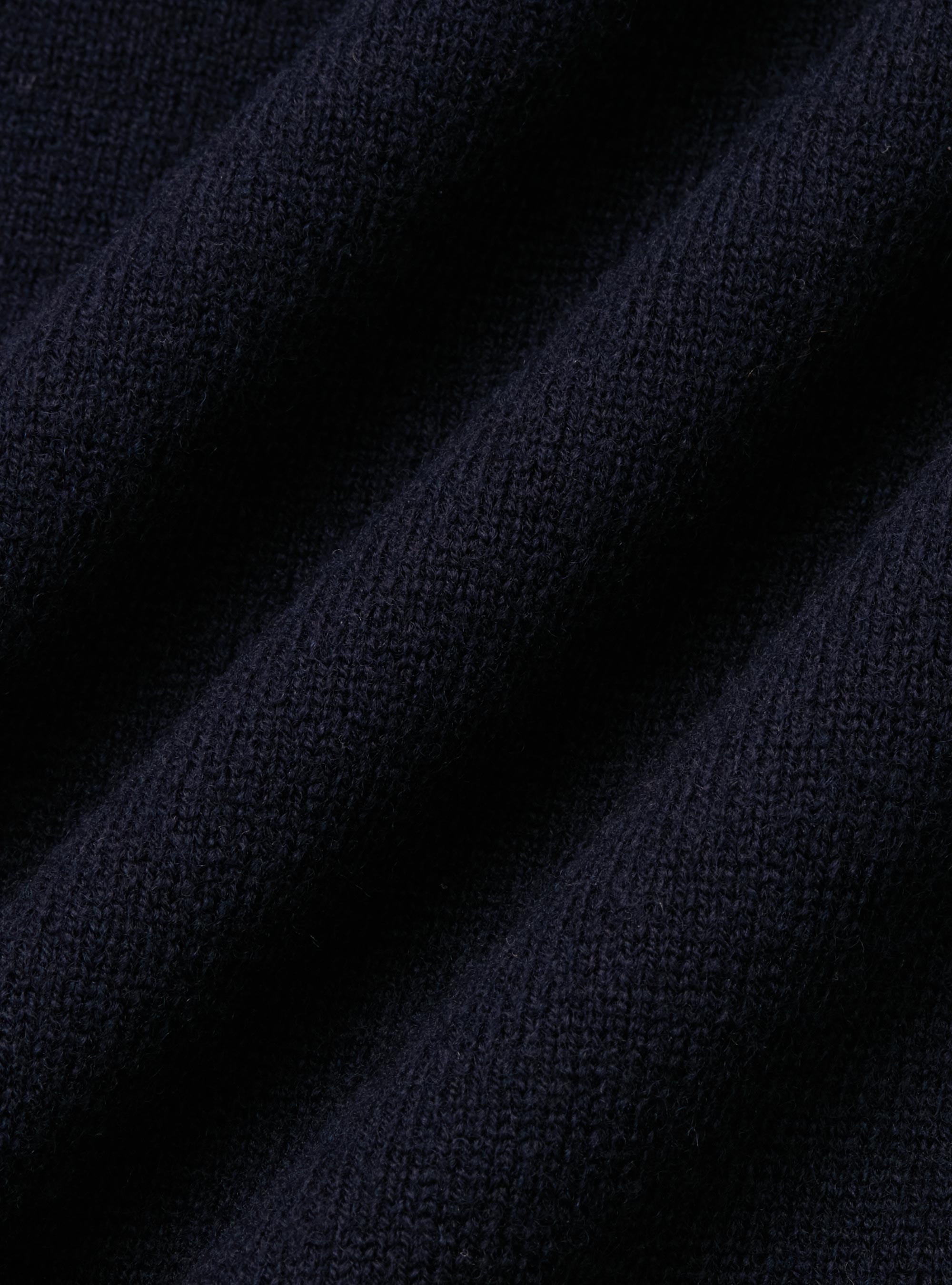Maglia scollo a V in lana merino, BLU NAVY