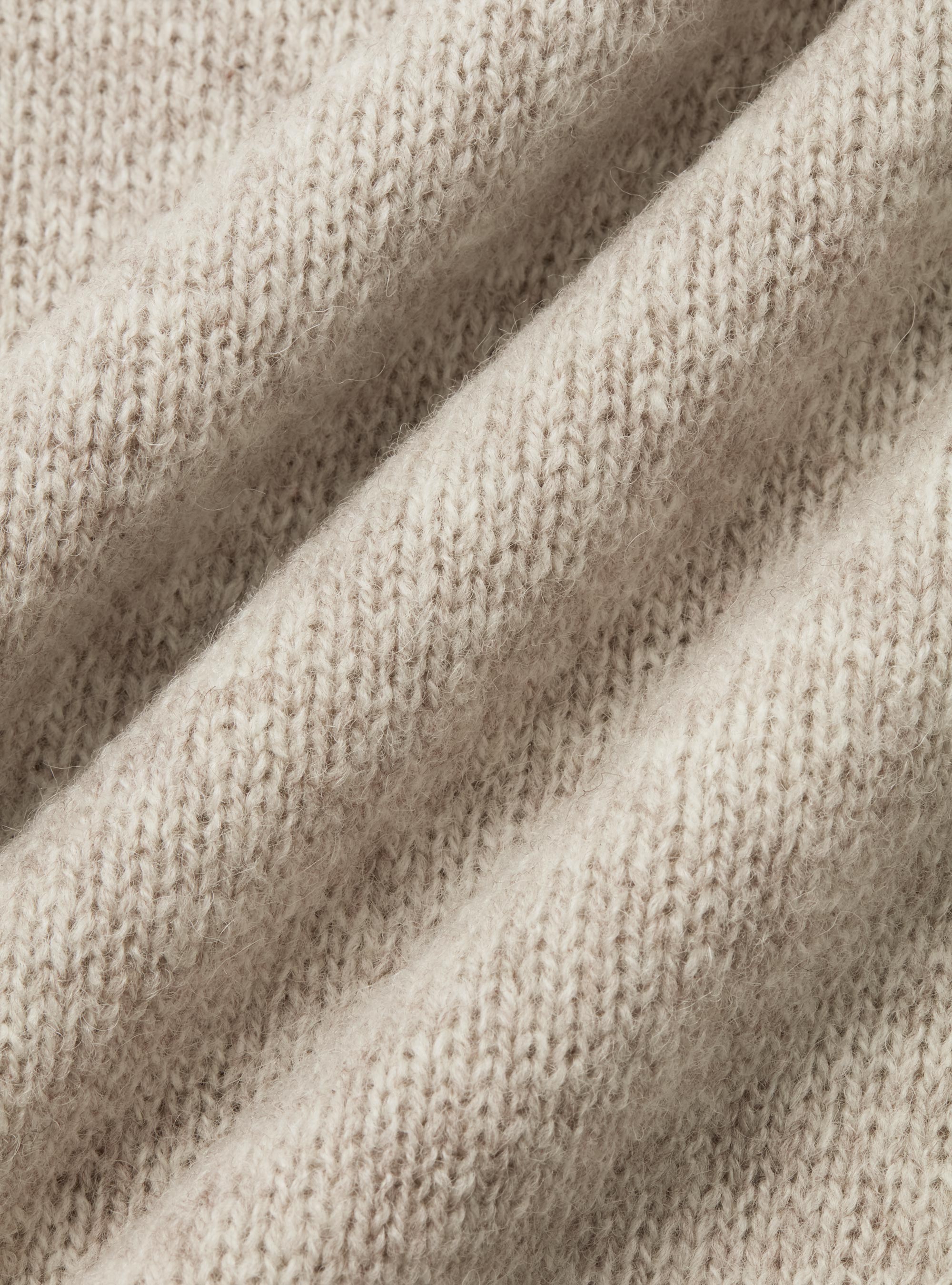 Trikot mit Rundhalsausschnitt aus Shetlandwolle, ECRU 0560C
