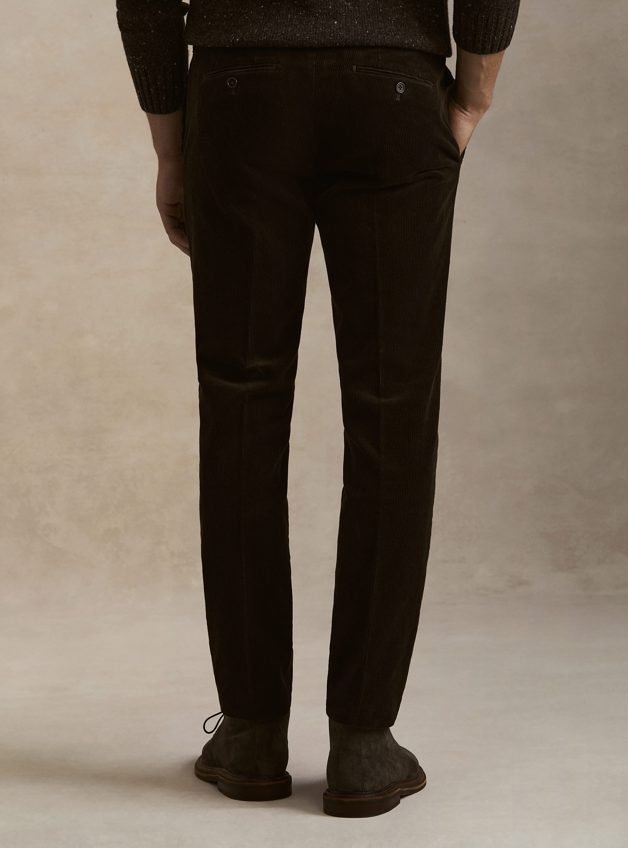 Pantaloni in velluto, MARRONE