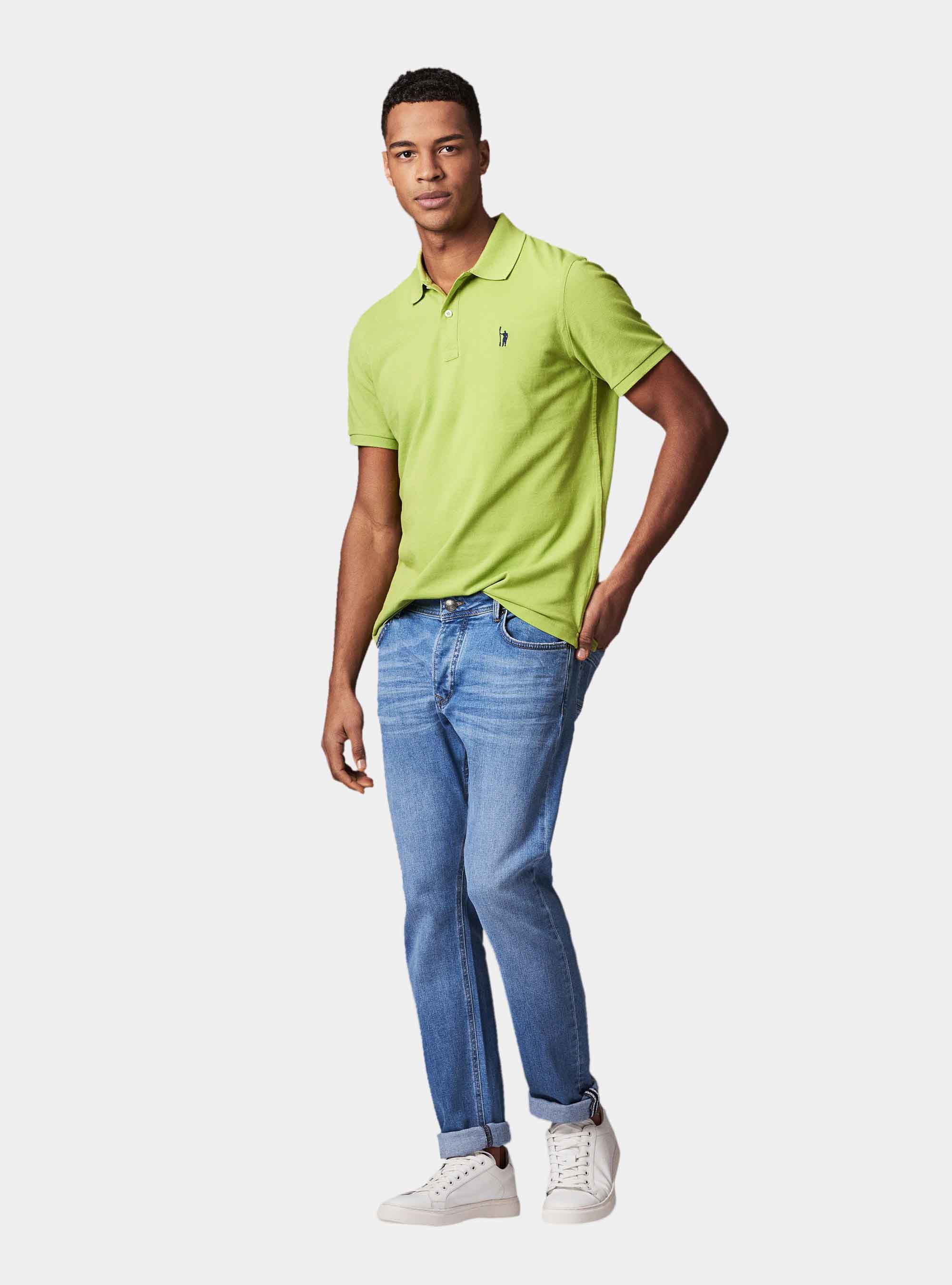 Basic piquet polo, GREEN