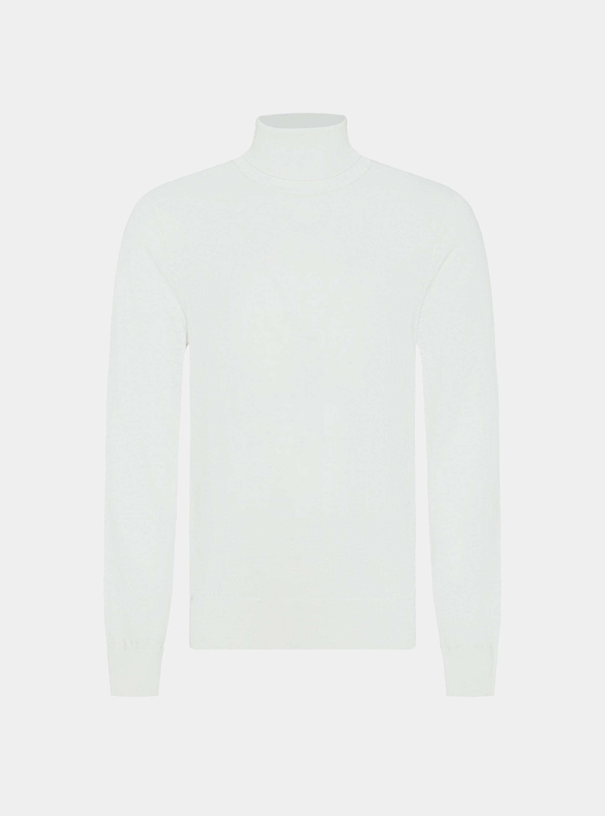 Dolcevita in cotone seta e cashmere, BIANCO