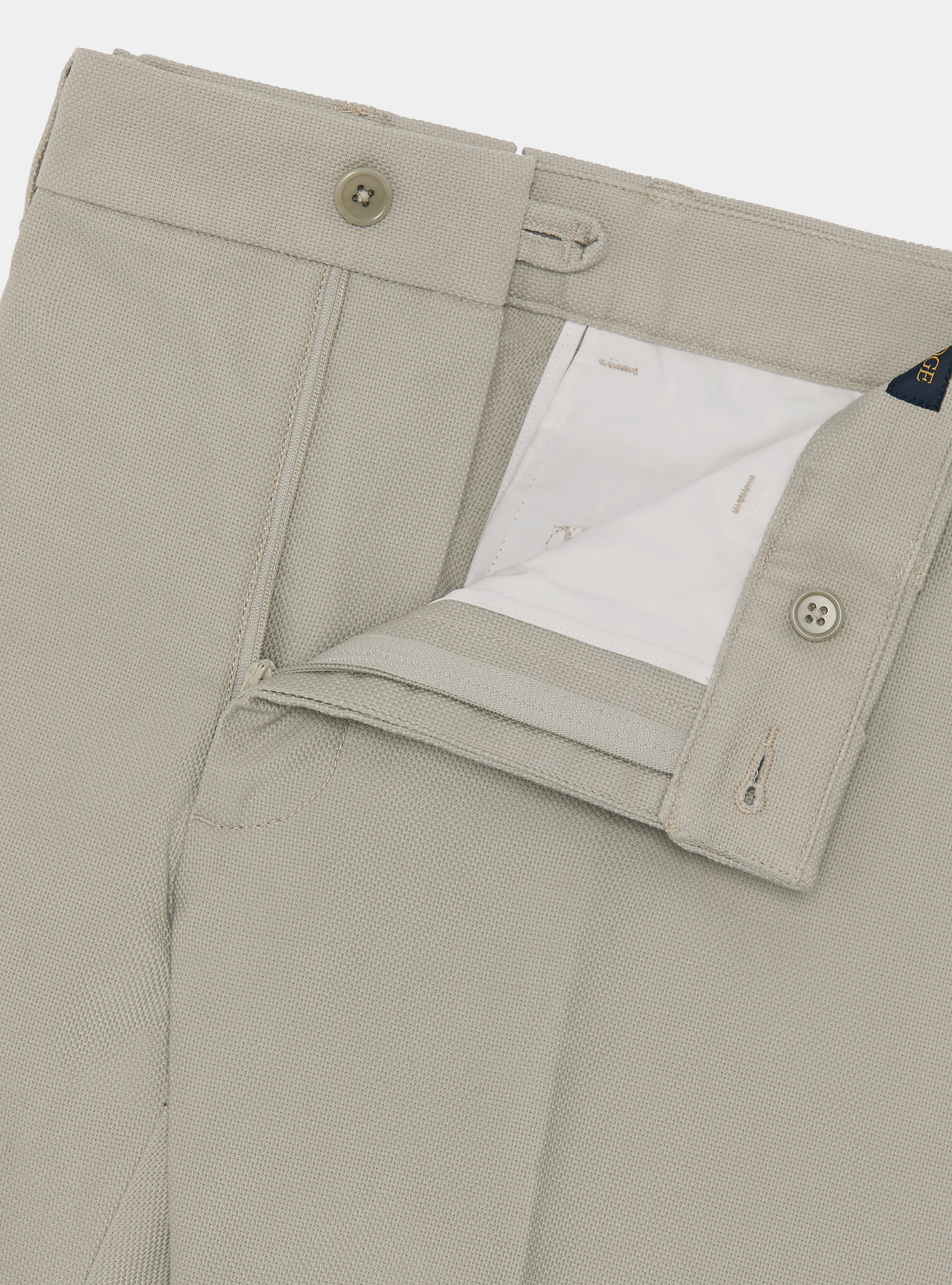 Pantal&oacute;n chino slim fit de algod&oacute;n reforzado, CRUDO