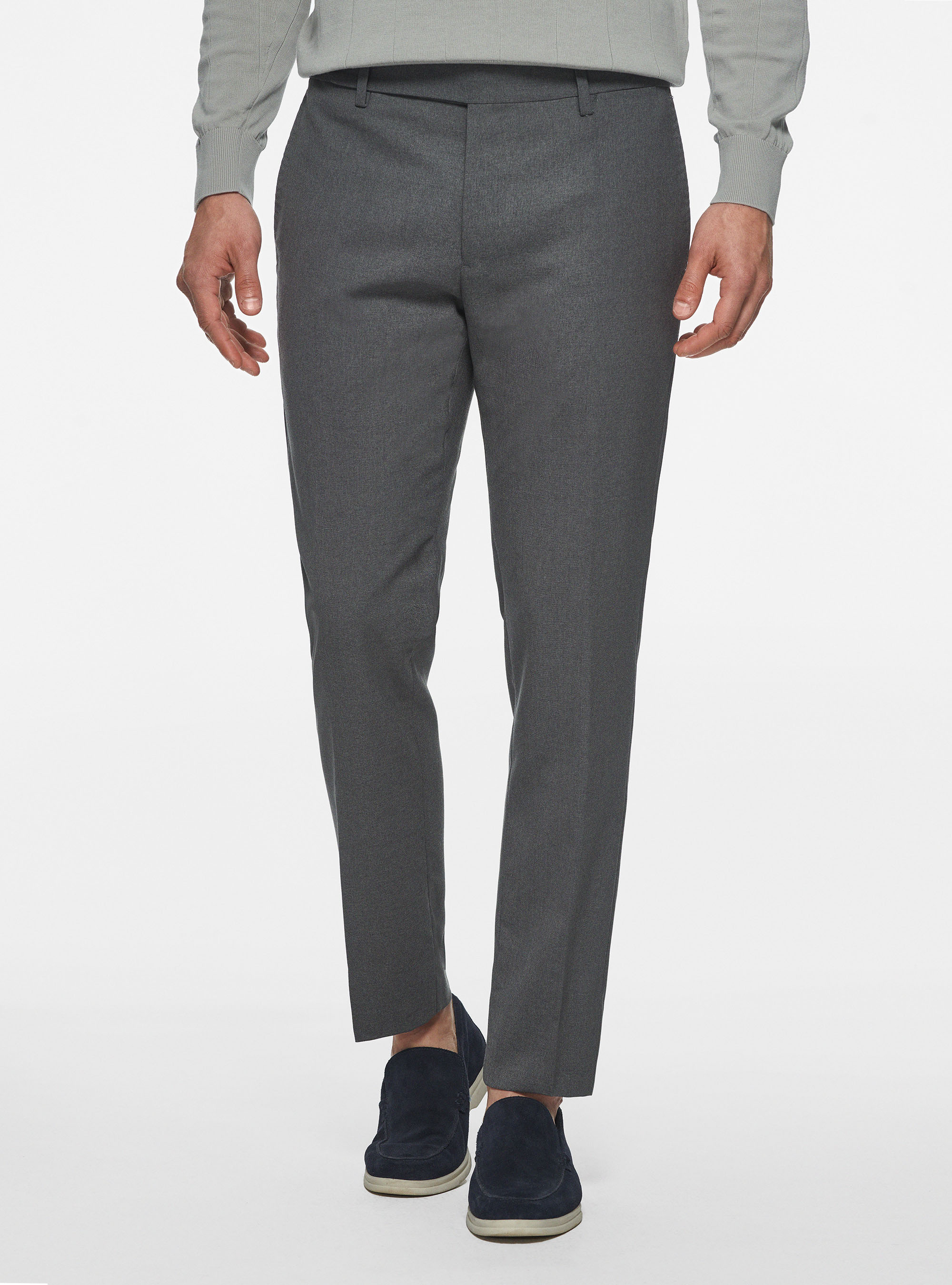 Pure wool Cerruti travel suit trousers, GREY