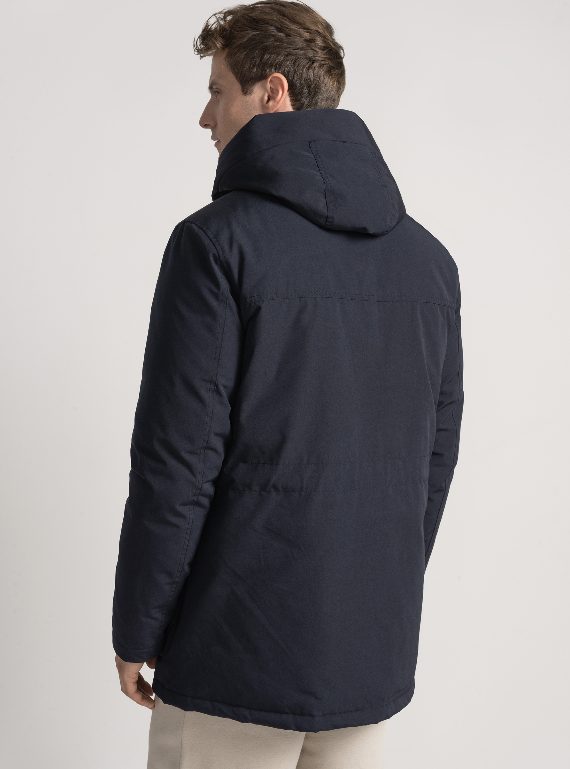 Parka matelass&eacute; &agrave; capuche, BLEU MARINE