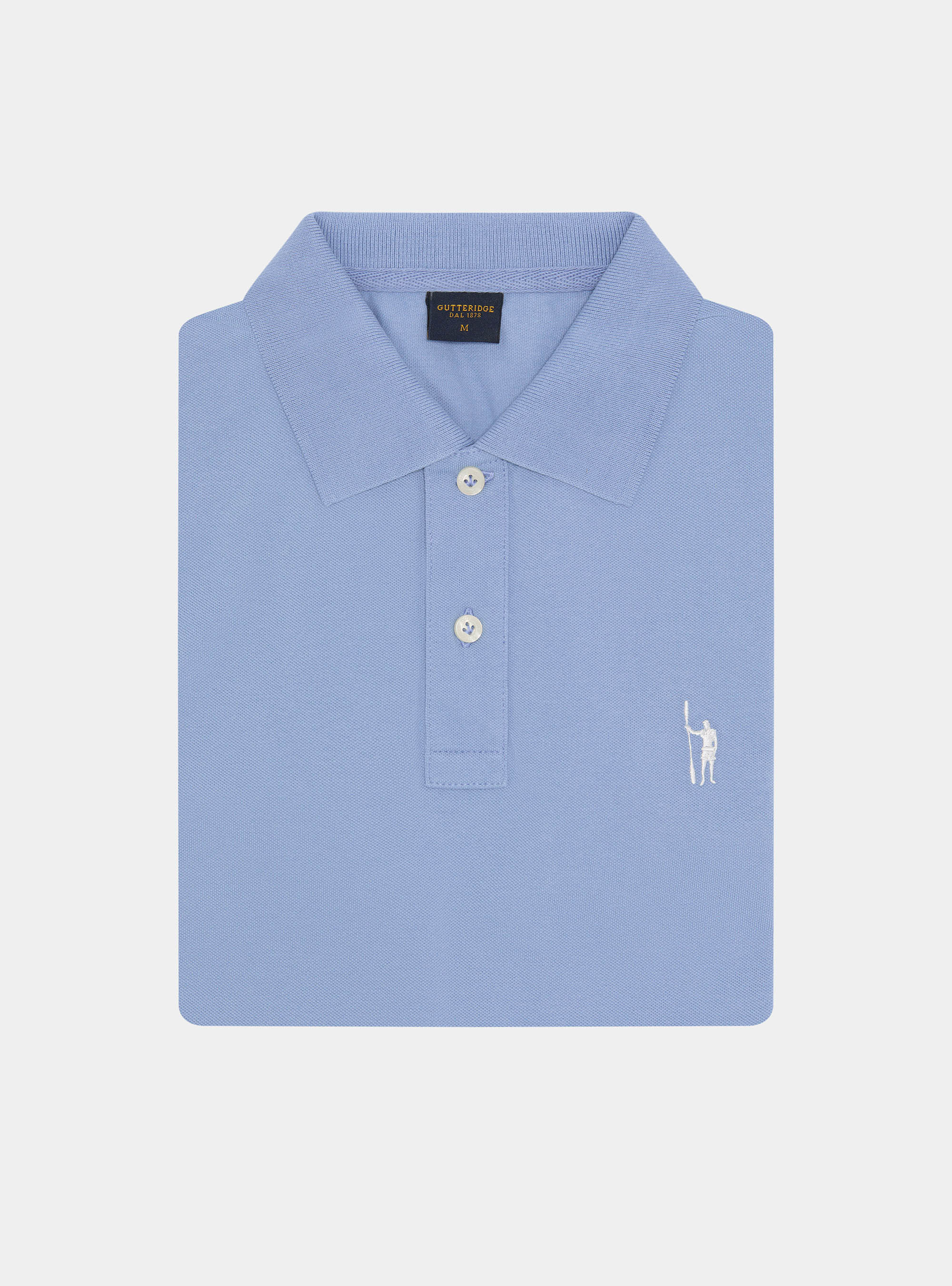 Polo classica in piquet, AZZURRO