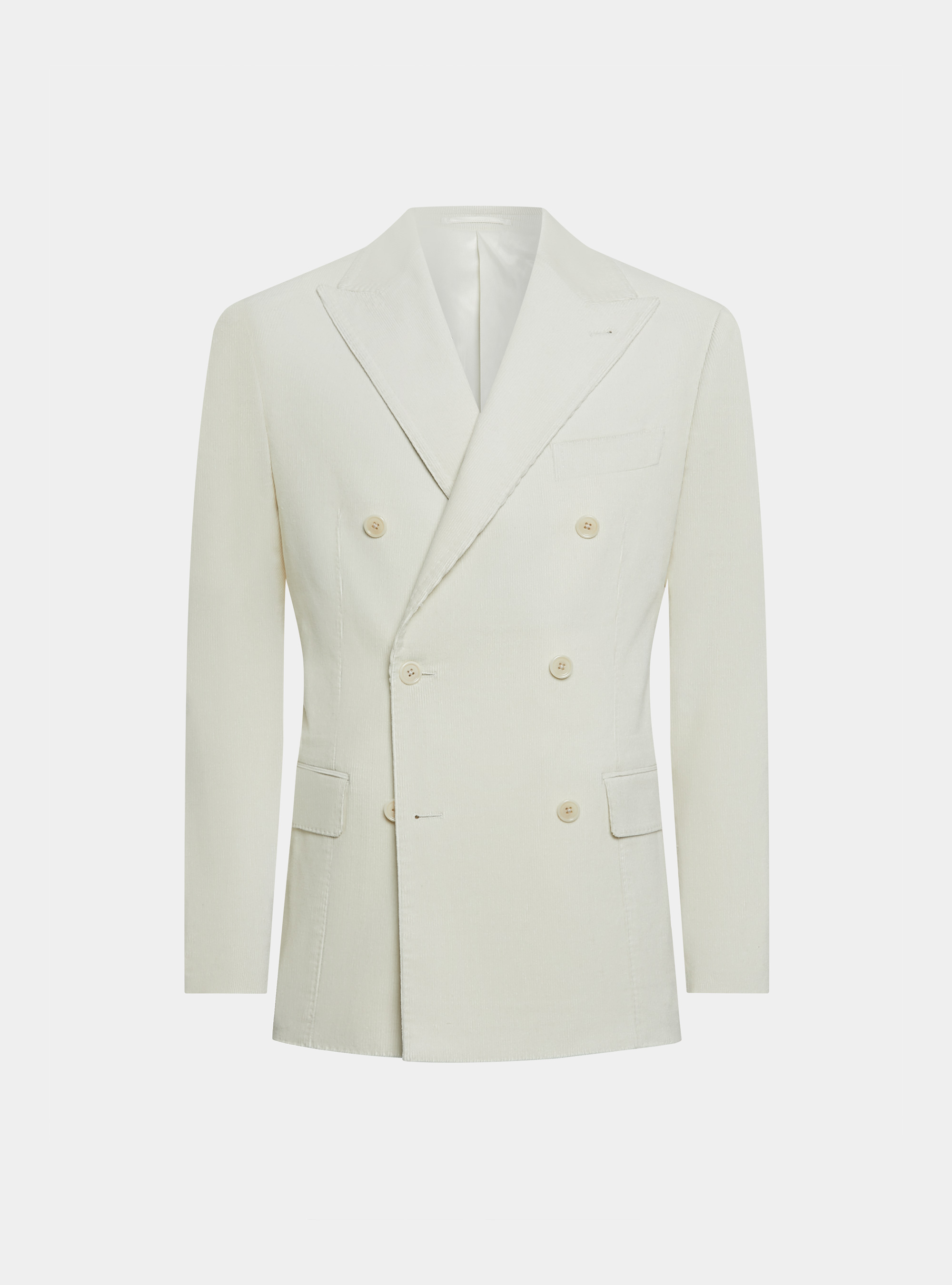 Duca Visconti di Modrone double-breasted corduroy blazer, OFF-WHITE
