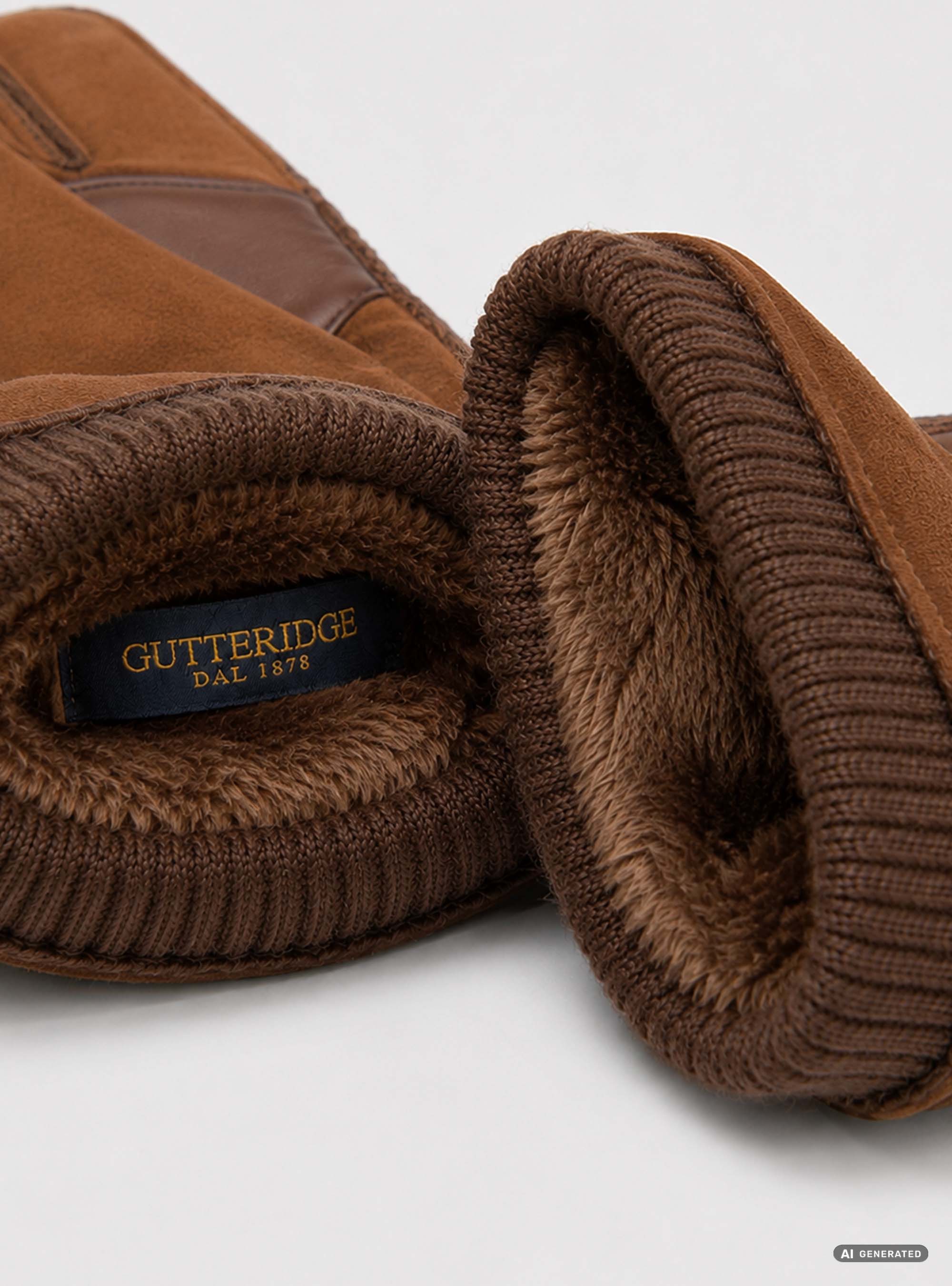 Suede and wool blend gloves, MULTICOLOR