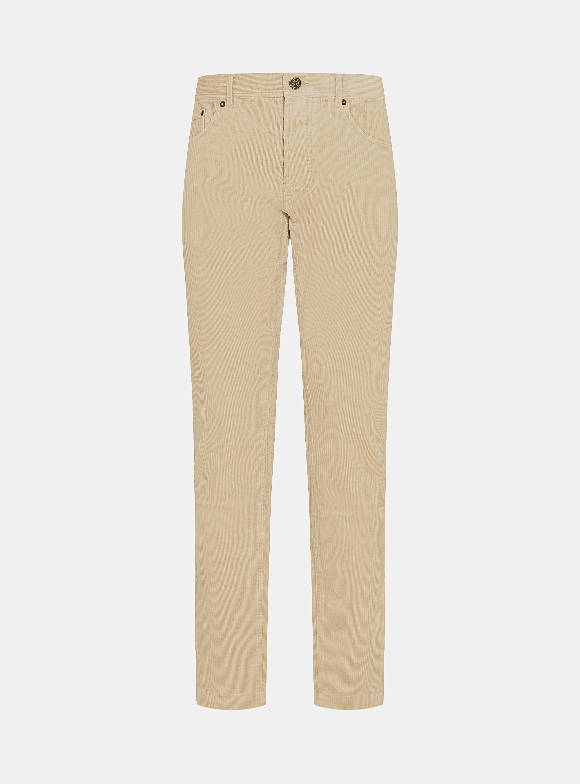 Pantaloni cinque tasche in velluto, SABBIA