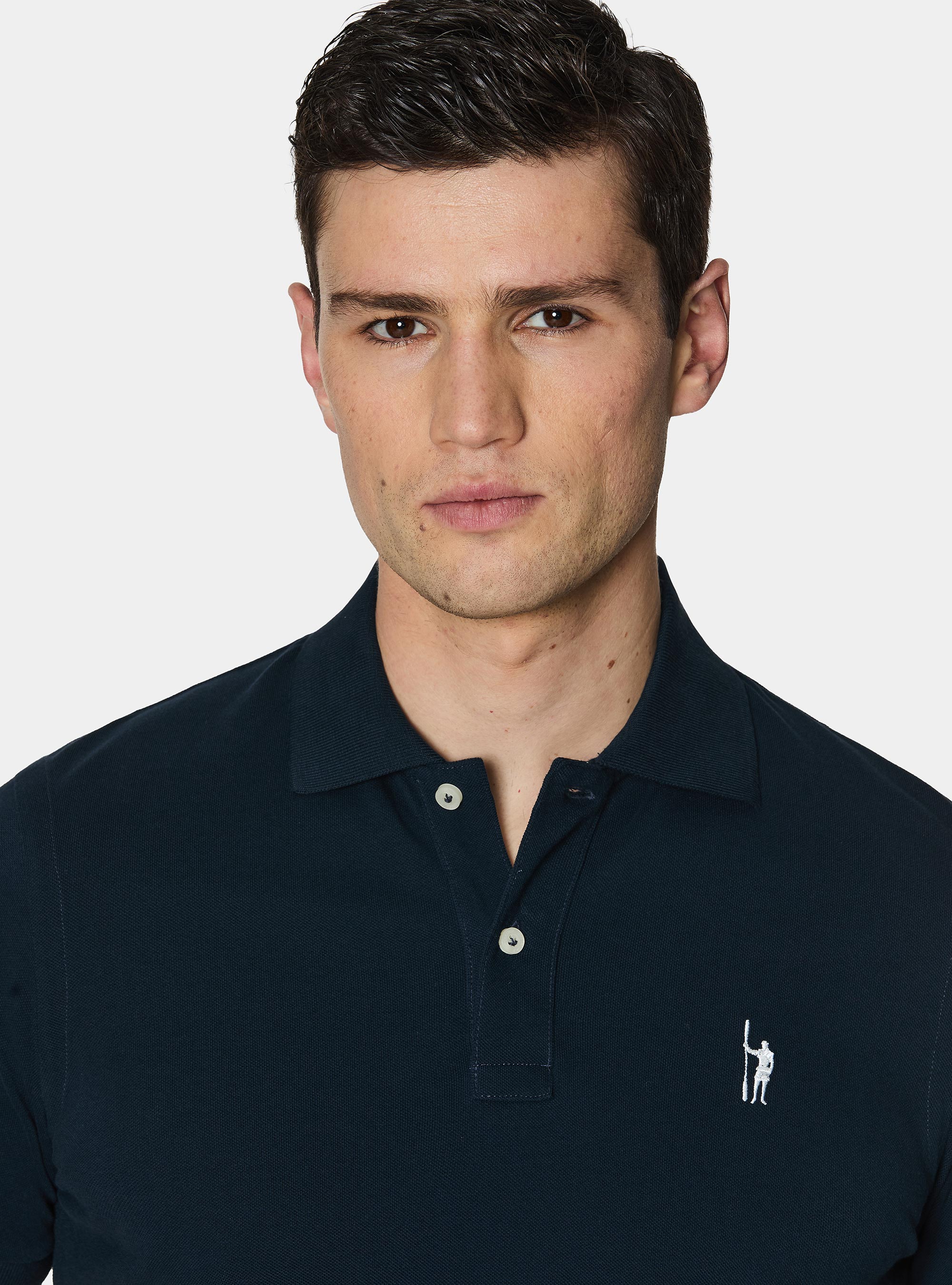 Polo classica in piquet, BLU NAVY