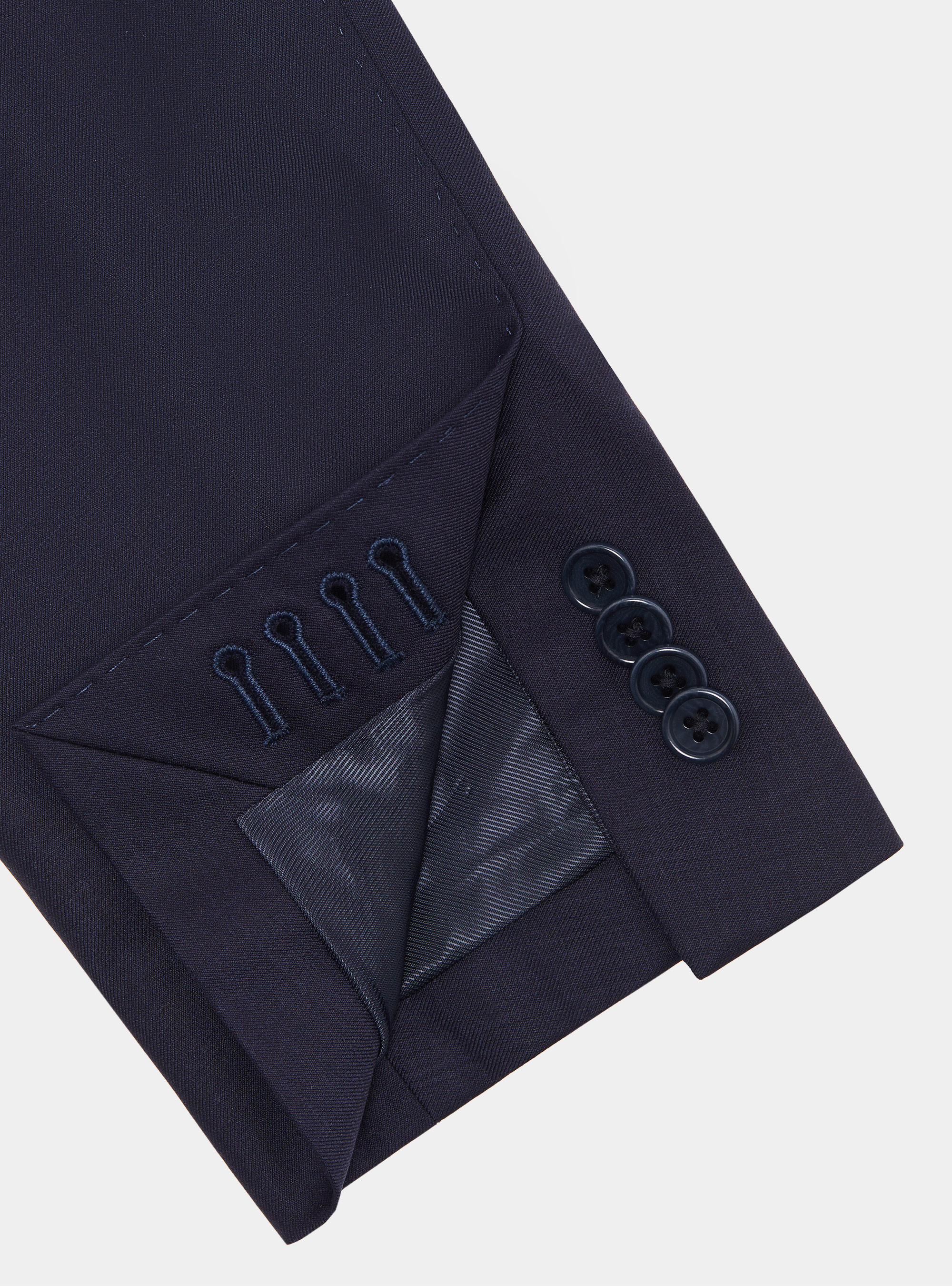 Suit blazer in pure superfine 120's wool, NAVY BLUE