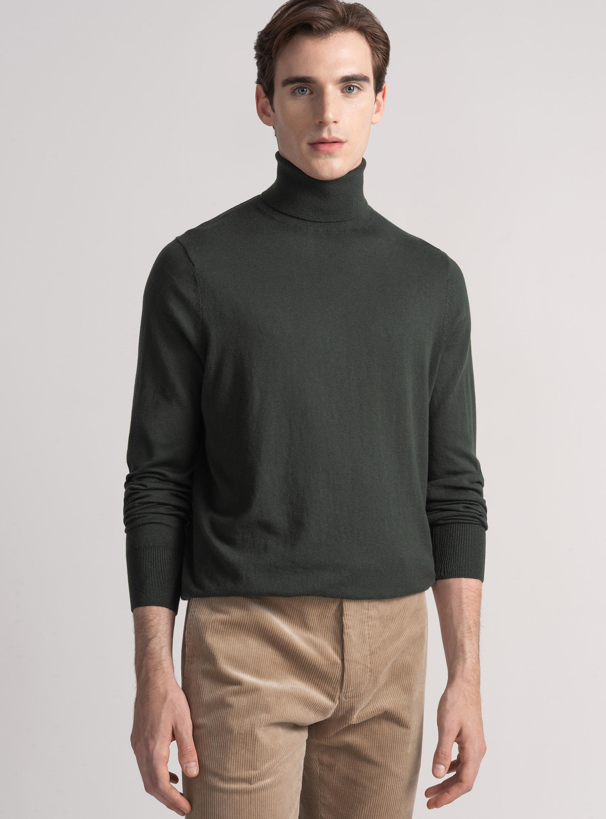 Dolcevita in cotone seta e cashmere, MILITARE 0609C