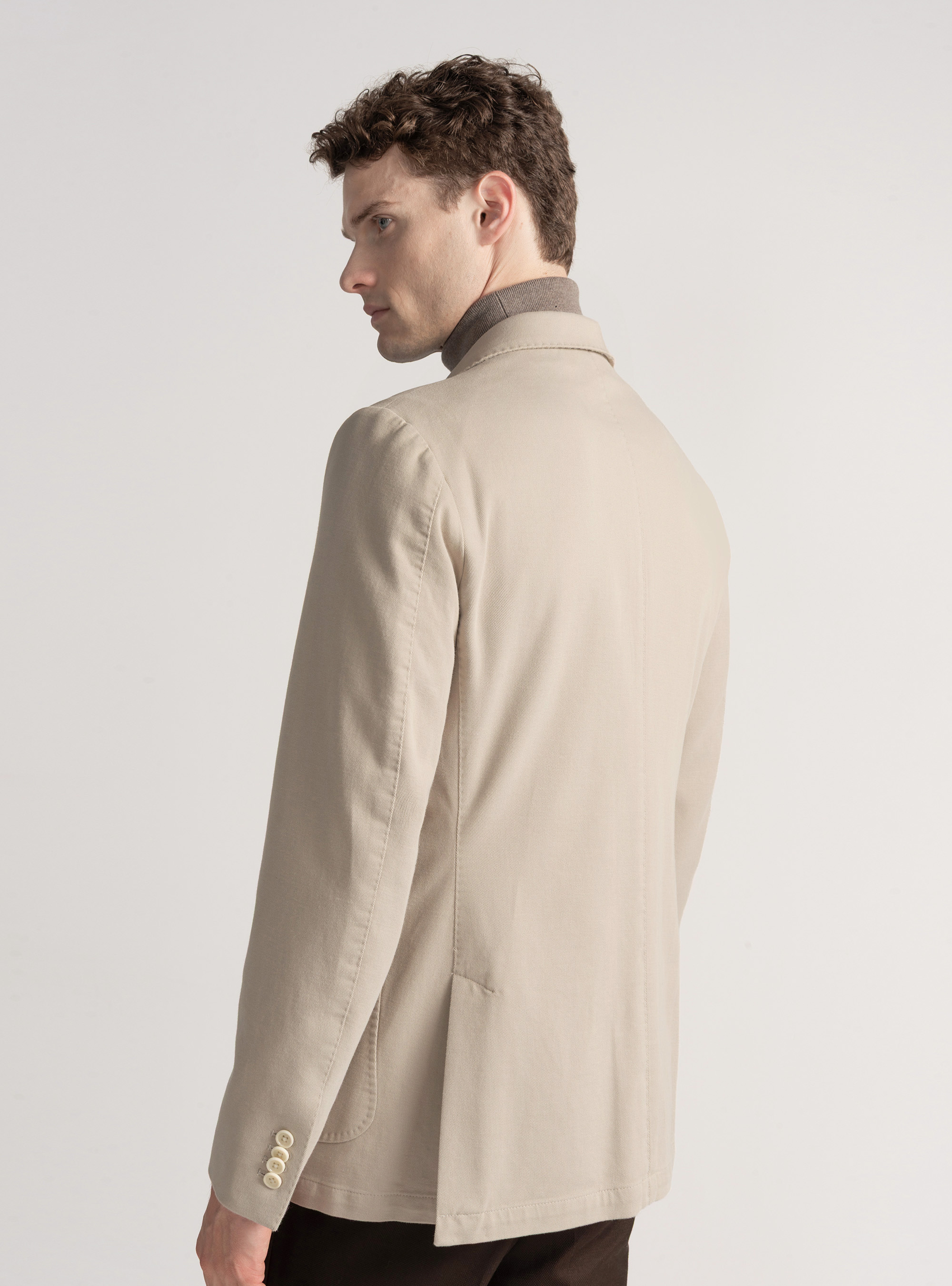 Giacca in cotone e cashmere, ECRU