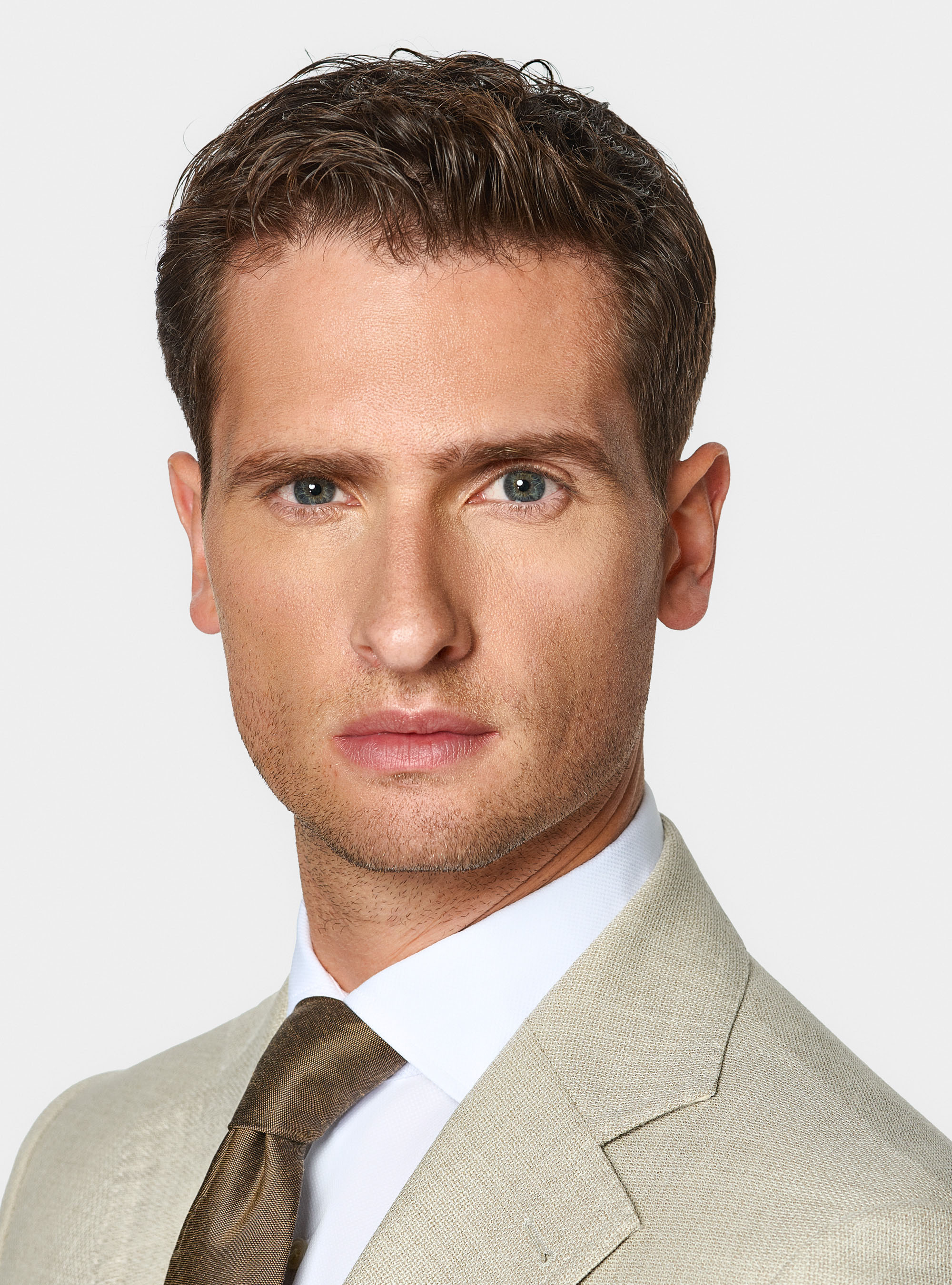 Pure wool hopsack blazer Vitale Barberis Canonico, ECRU