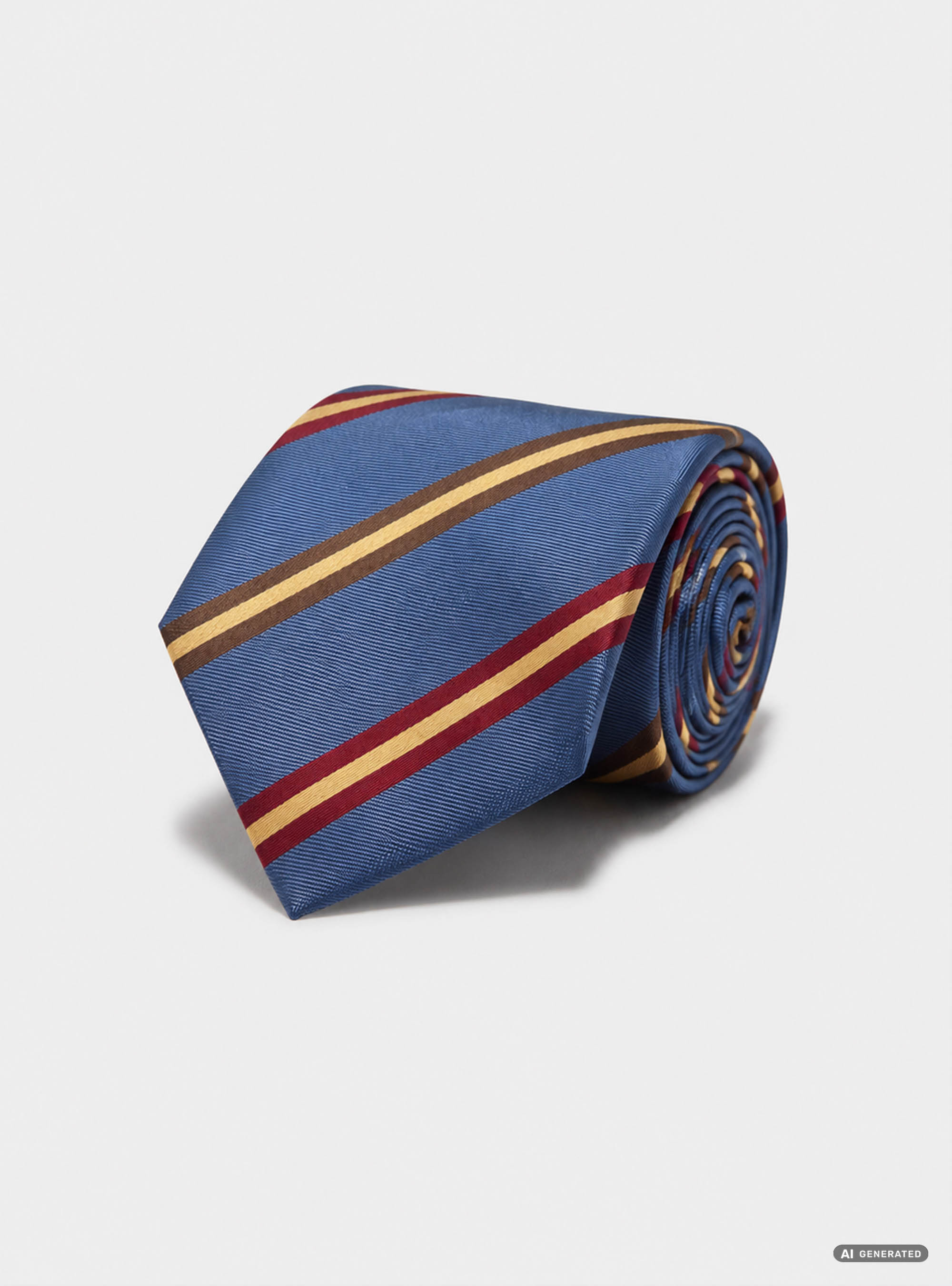 Corbata de twill de seda a rayas, AZUL TINTA
