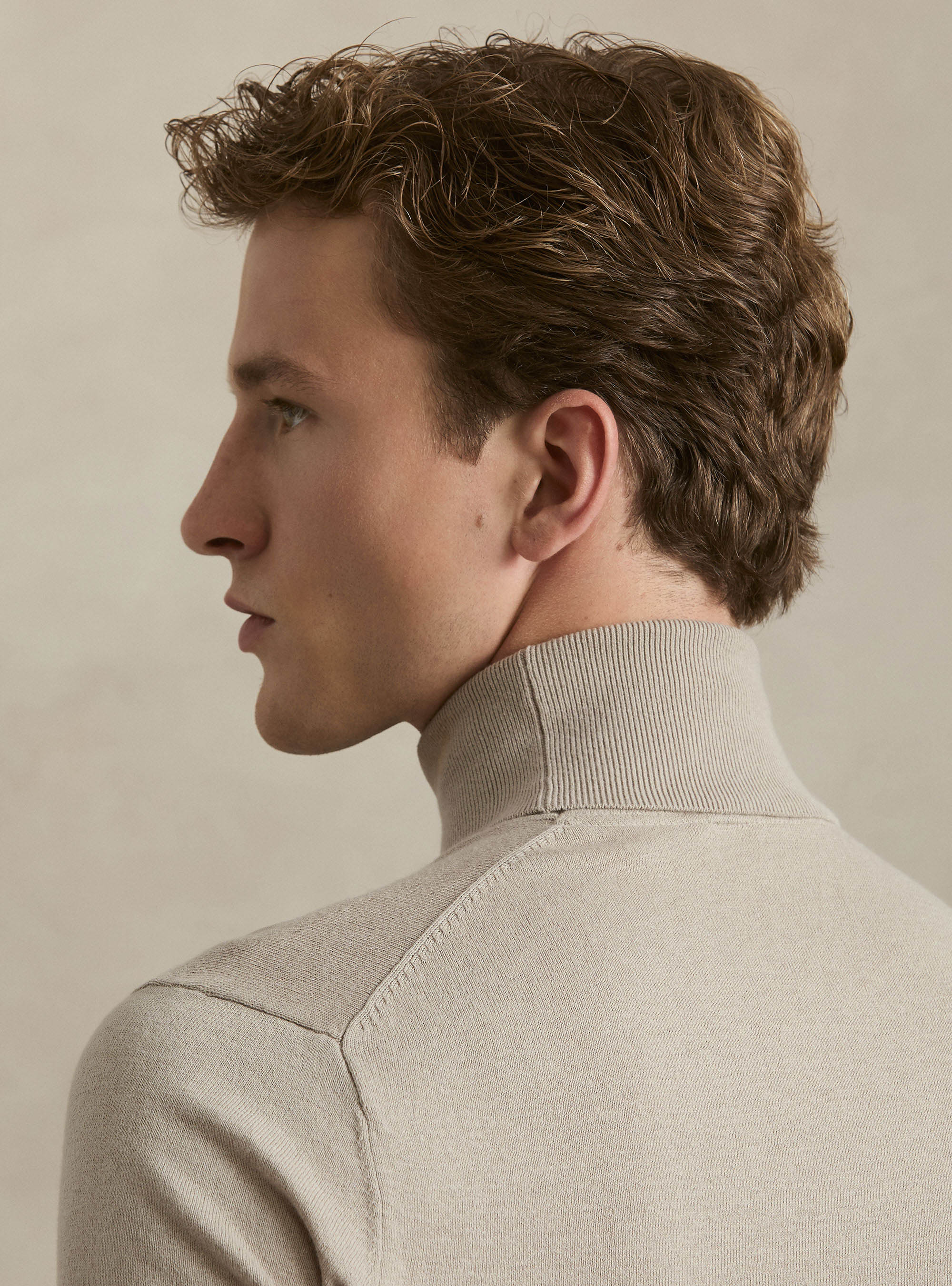 Rollkragenpullover aus Baumwolle und Kaschmir, SABBIA 0561C