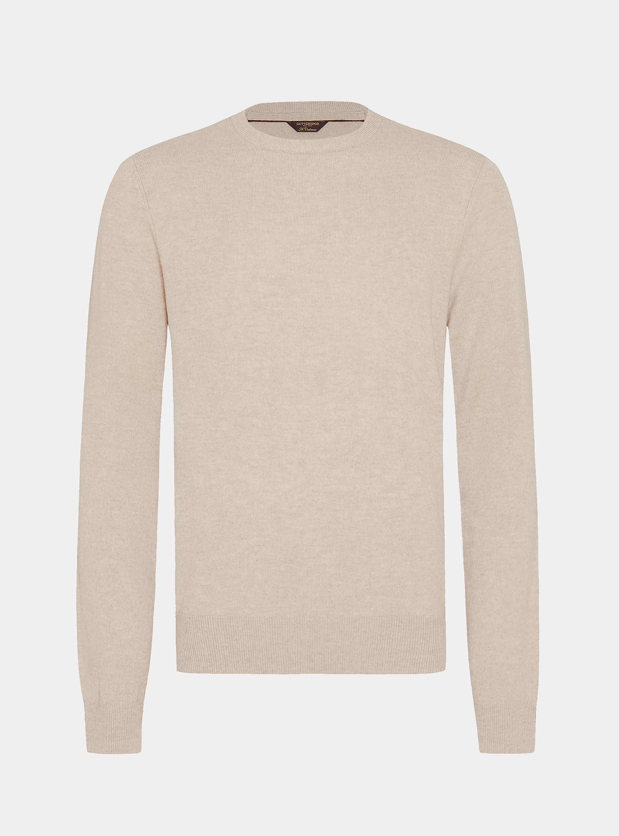 Pull col rond en lambswool et cachemire, &Atilde; CRU