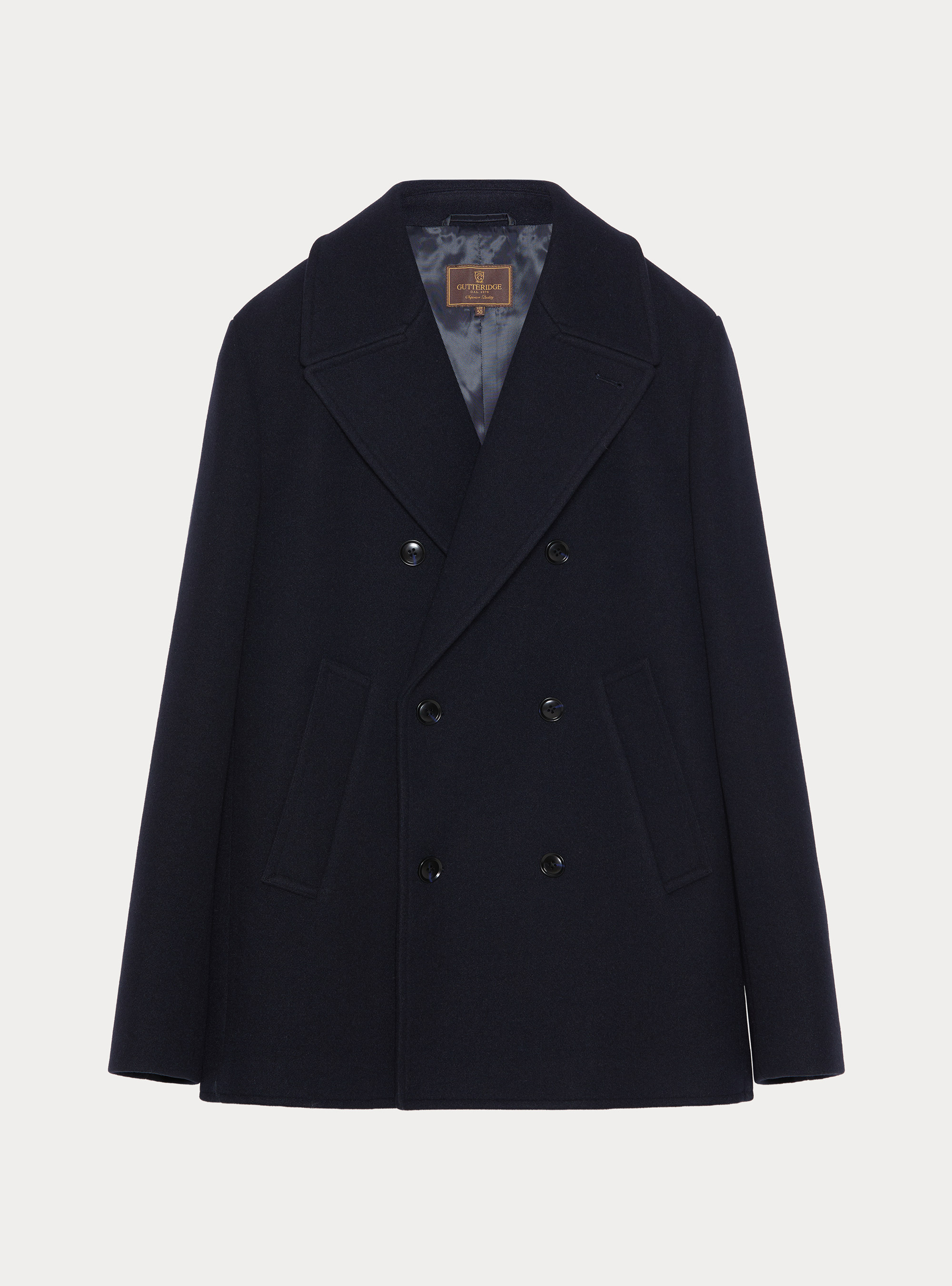 Solid color peacoat, NAVY BLUE