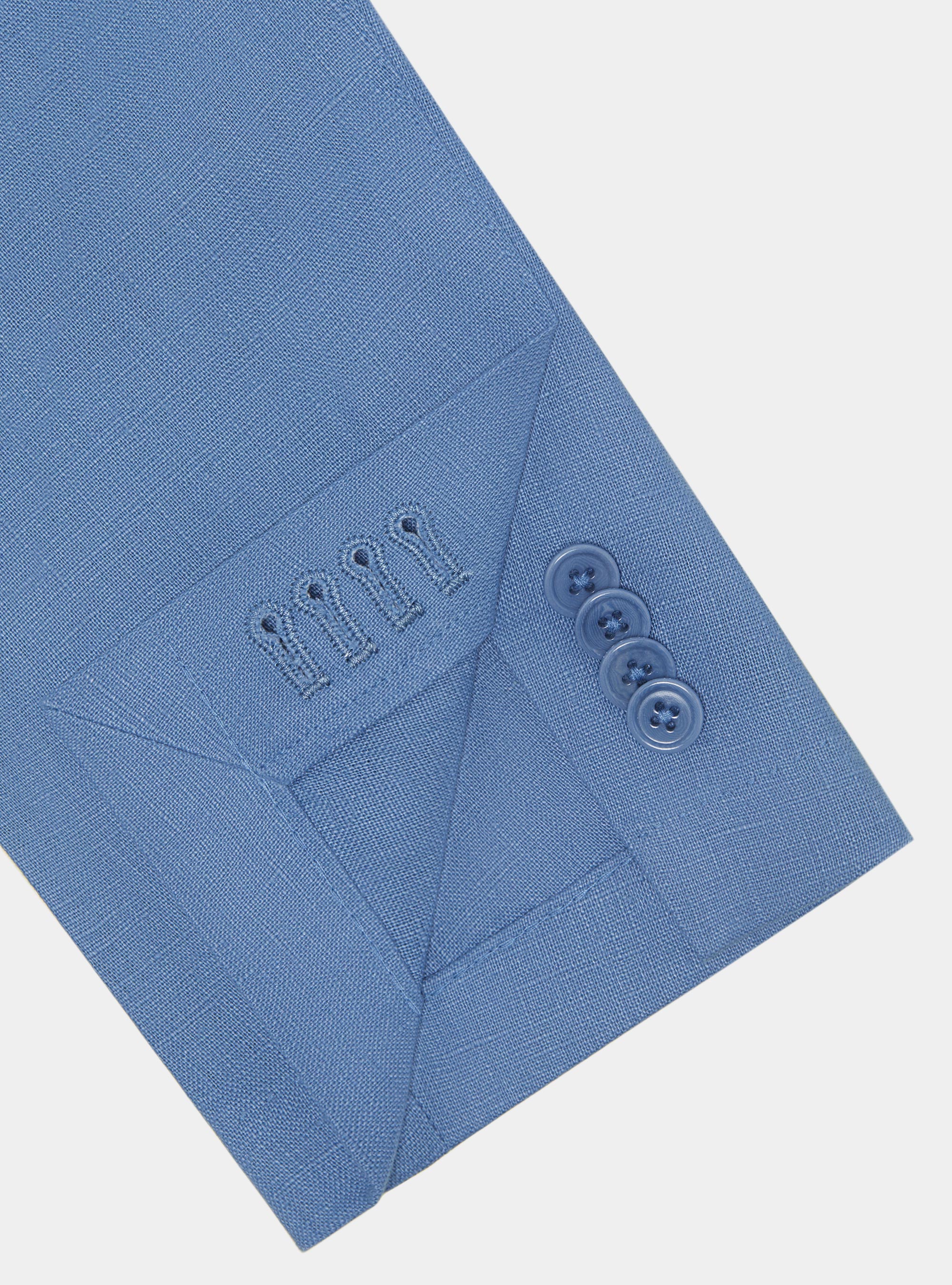 Giacca abito in puro lino, AZZURRO POLVERE 0283C