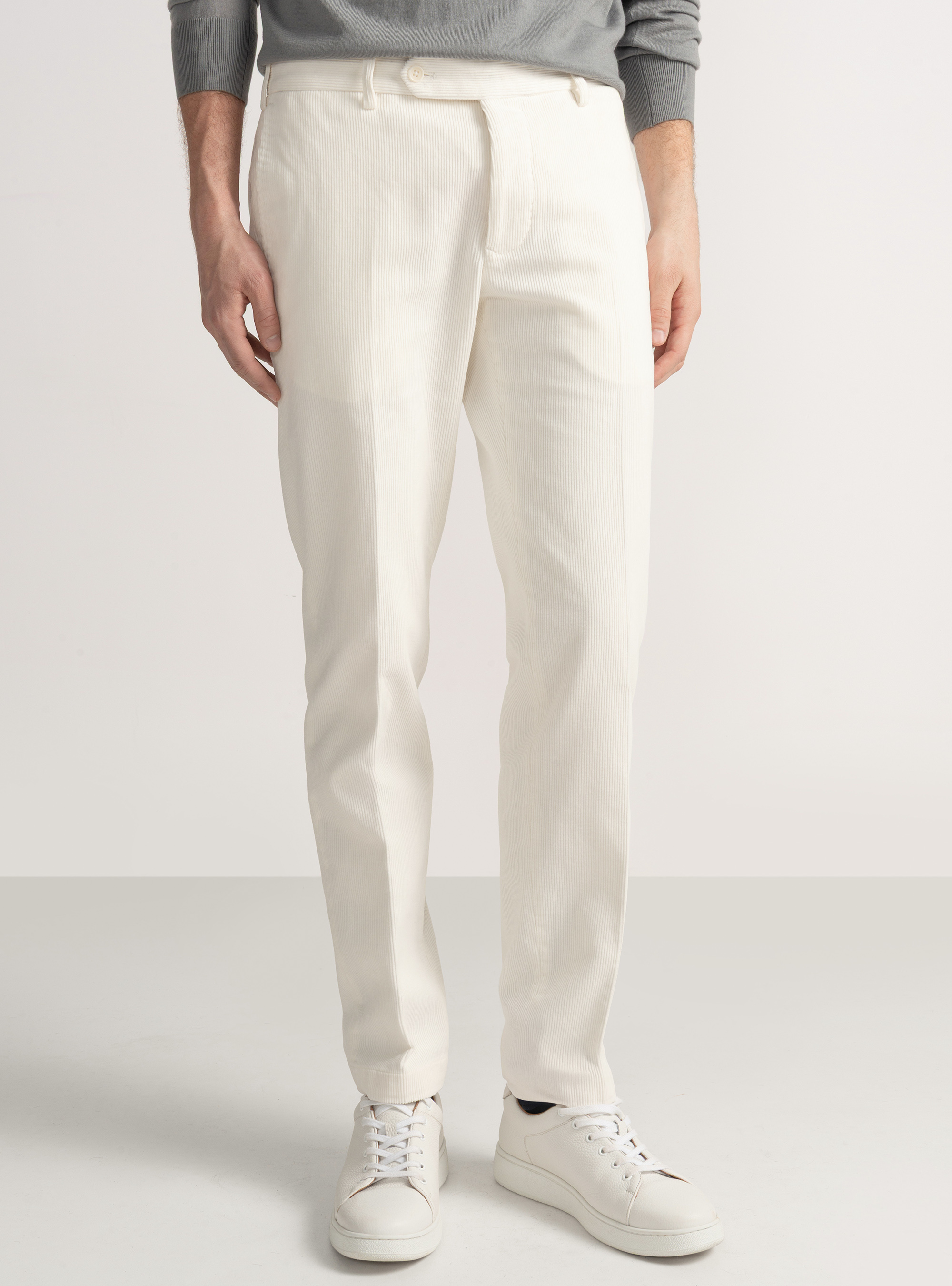 Corduroy trousers, WHITE