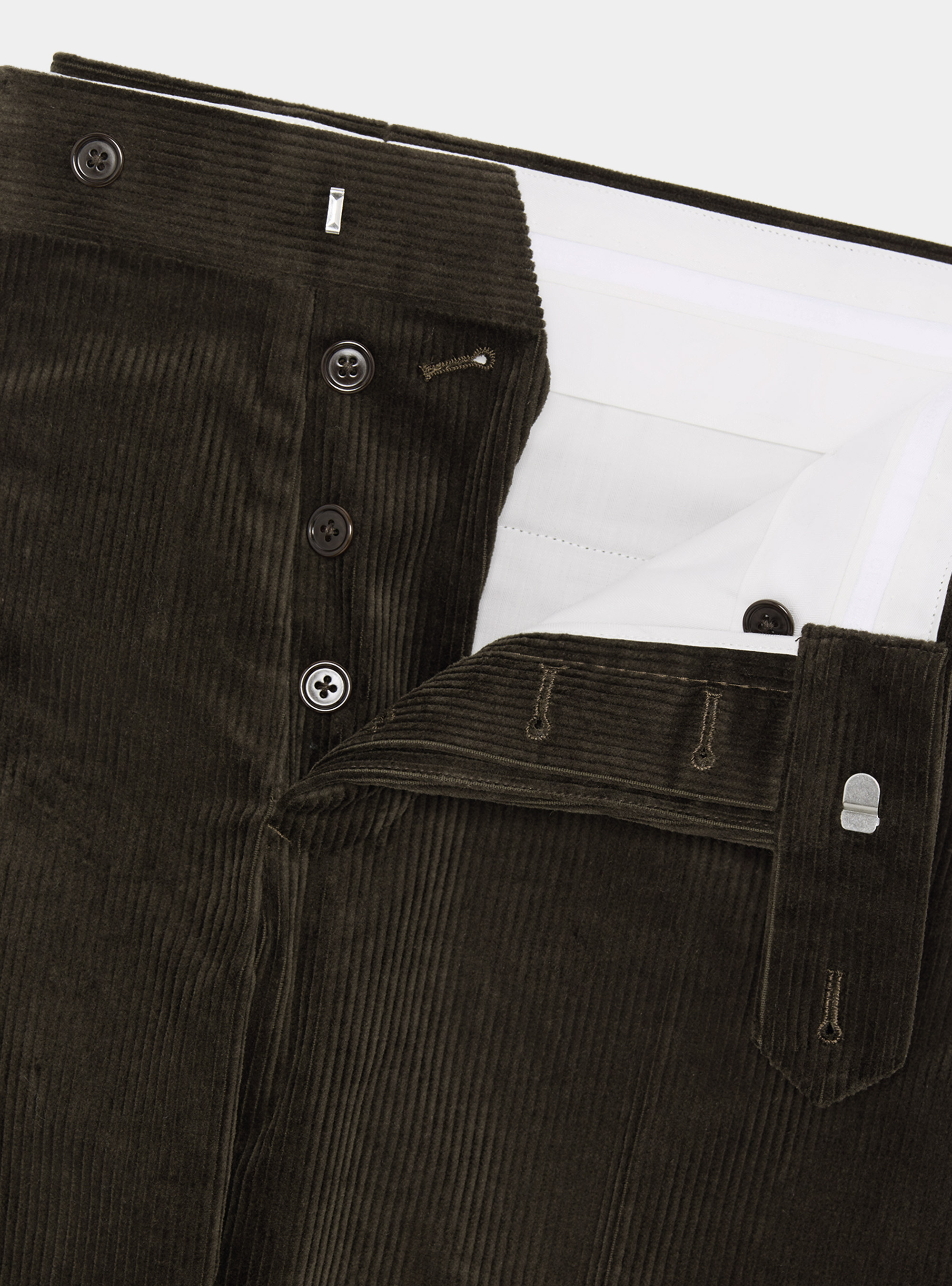 Pantal&oacute;n de terciopelo el&aacute;stico Duca Visconti di Modrone, MARRON
