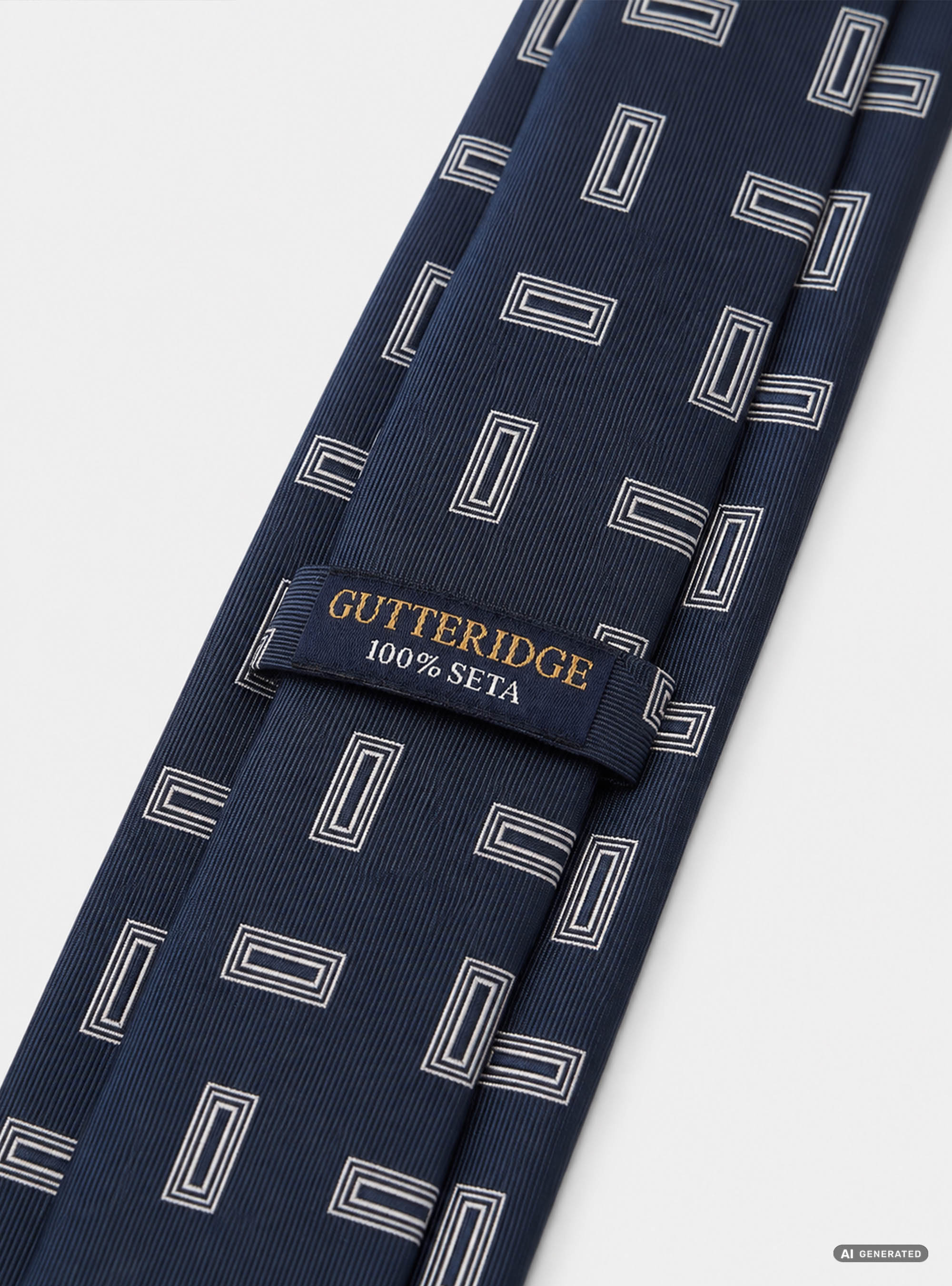 Cravatta in twill di seta a fantasia, BLU NAVY