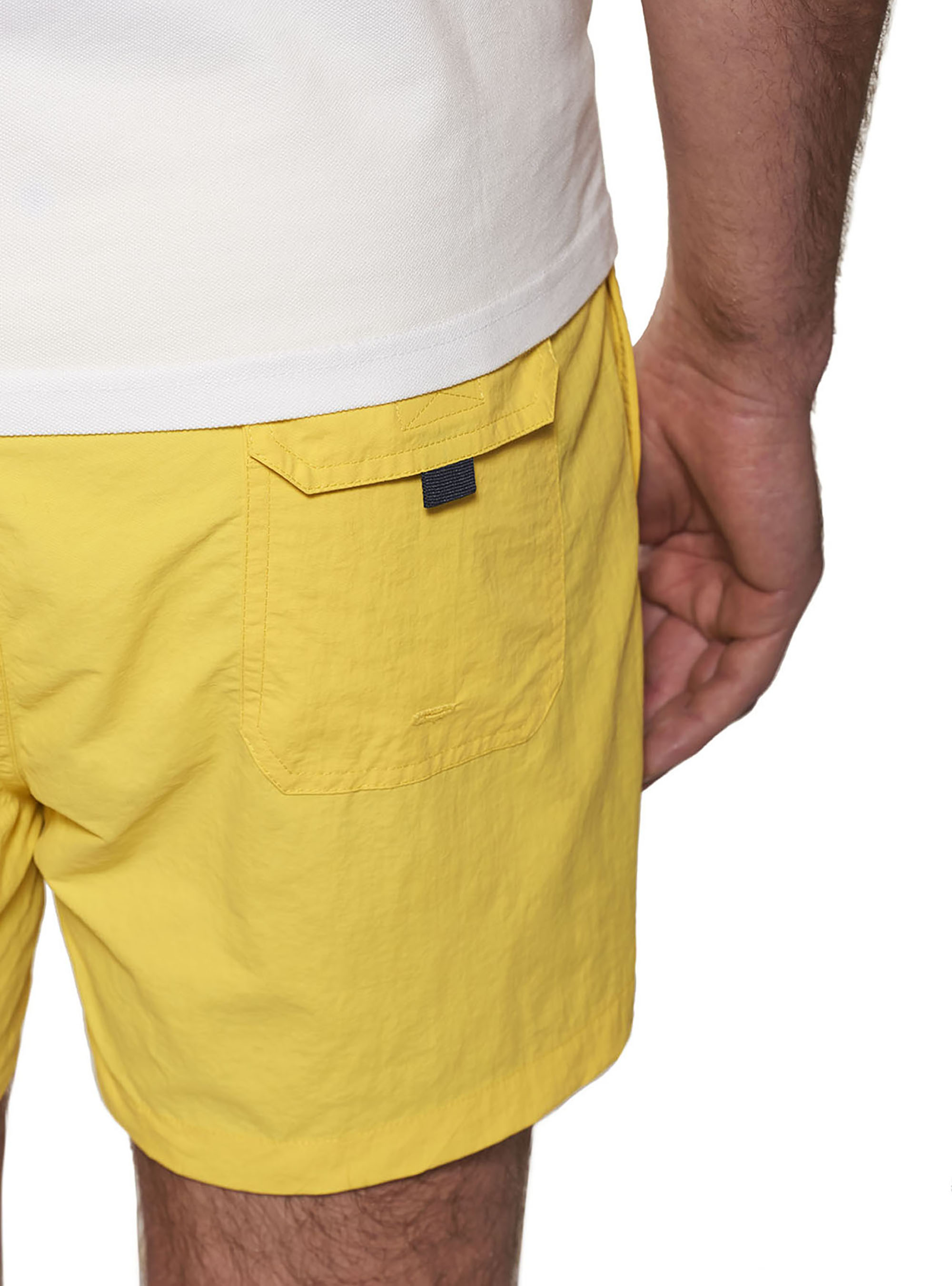 Costume basico tinta unita con ricamo, GIALLO