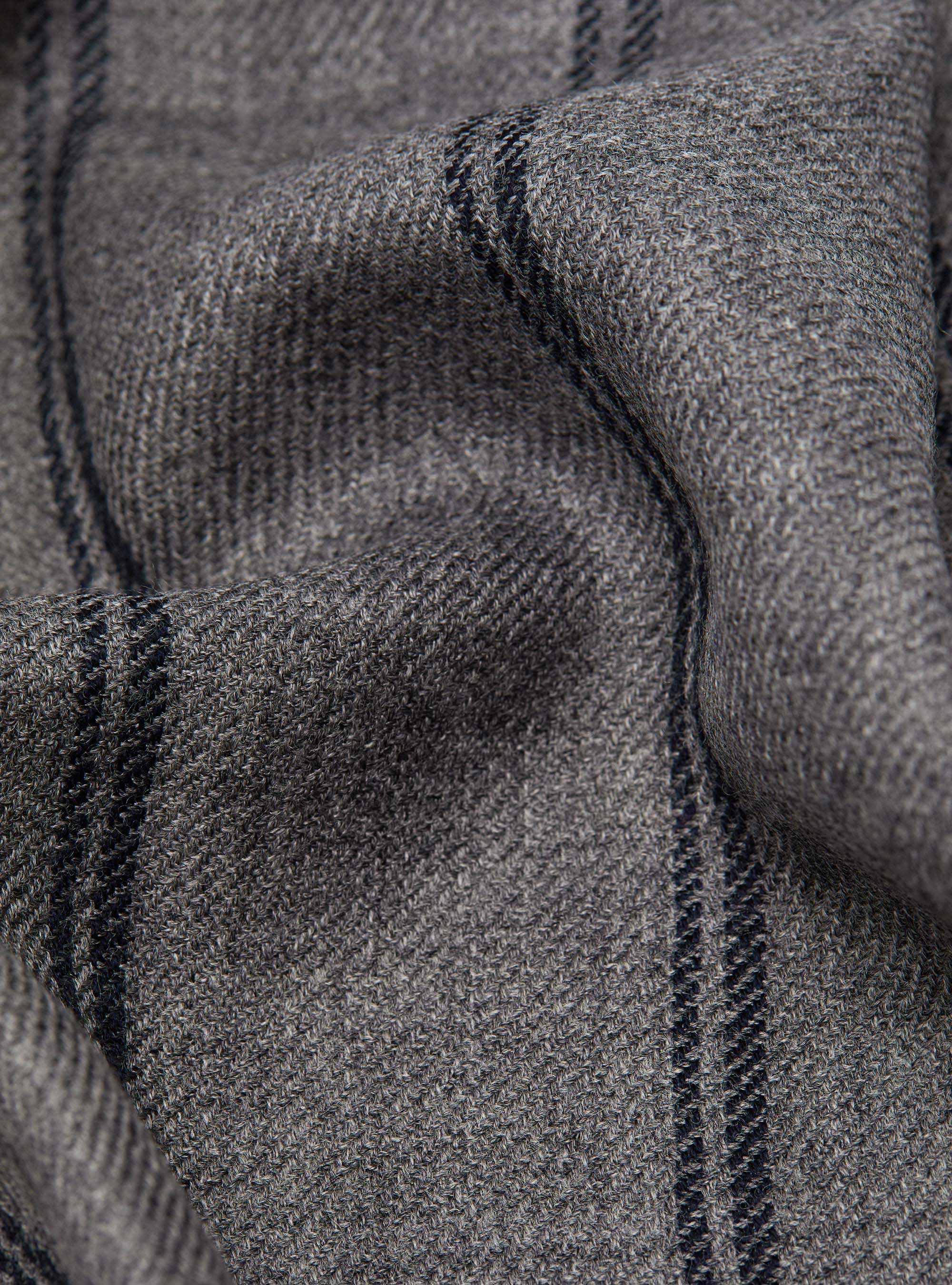 Sciarpa leggera in lana a righe, GRIGIO CHIARO