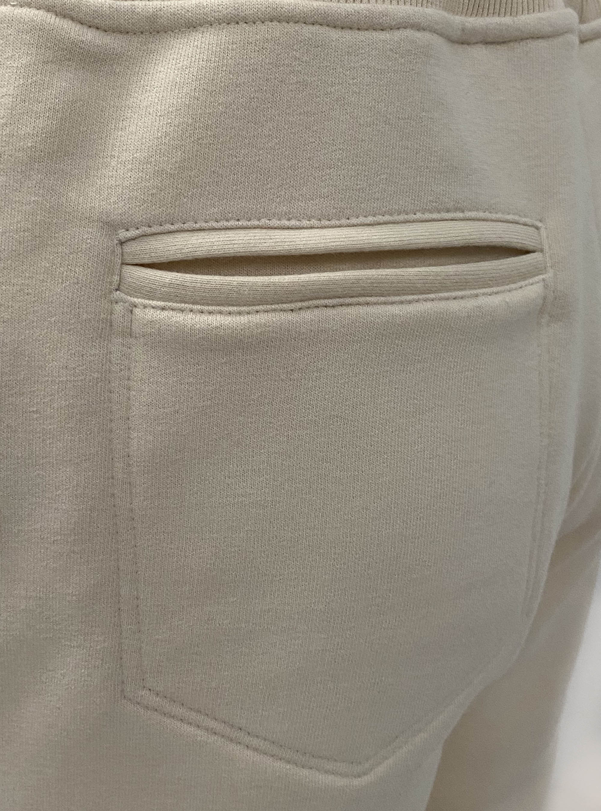 Cotton blend sweatshirt trousers, OFF-WHITE