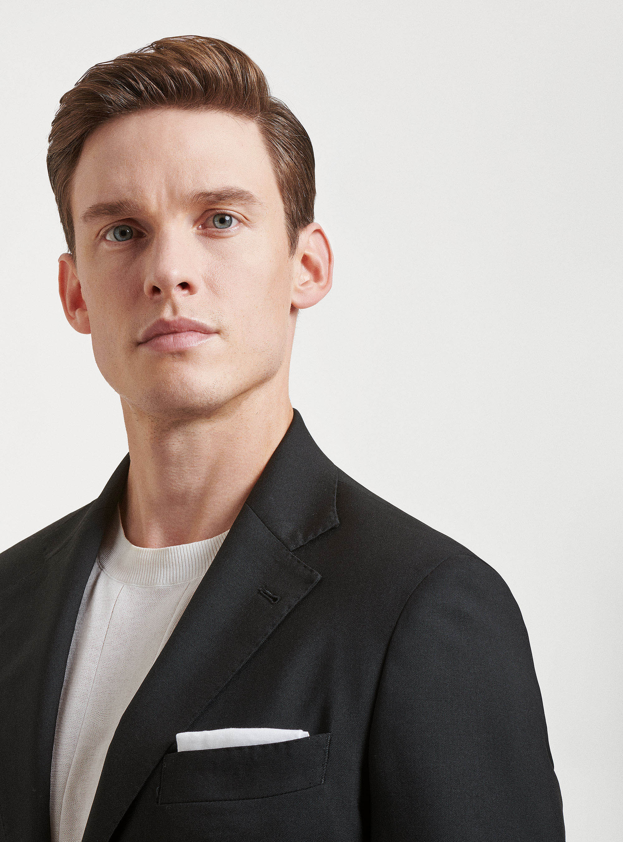 Americana de traje de pura lana Vitale Barberis Canonico, NEGRO