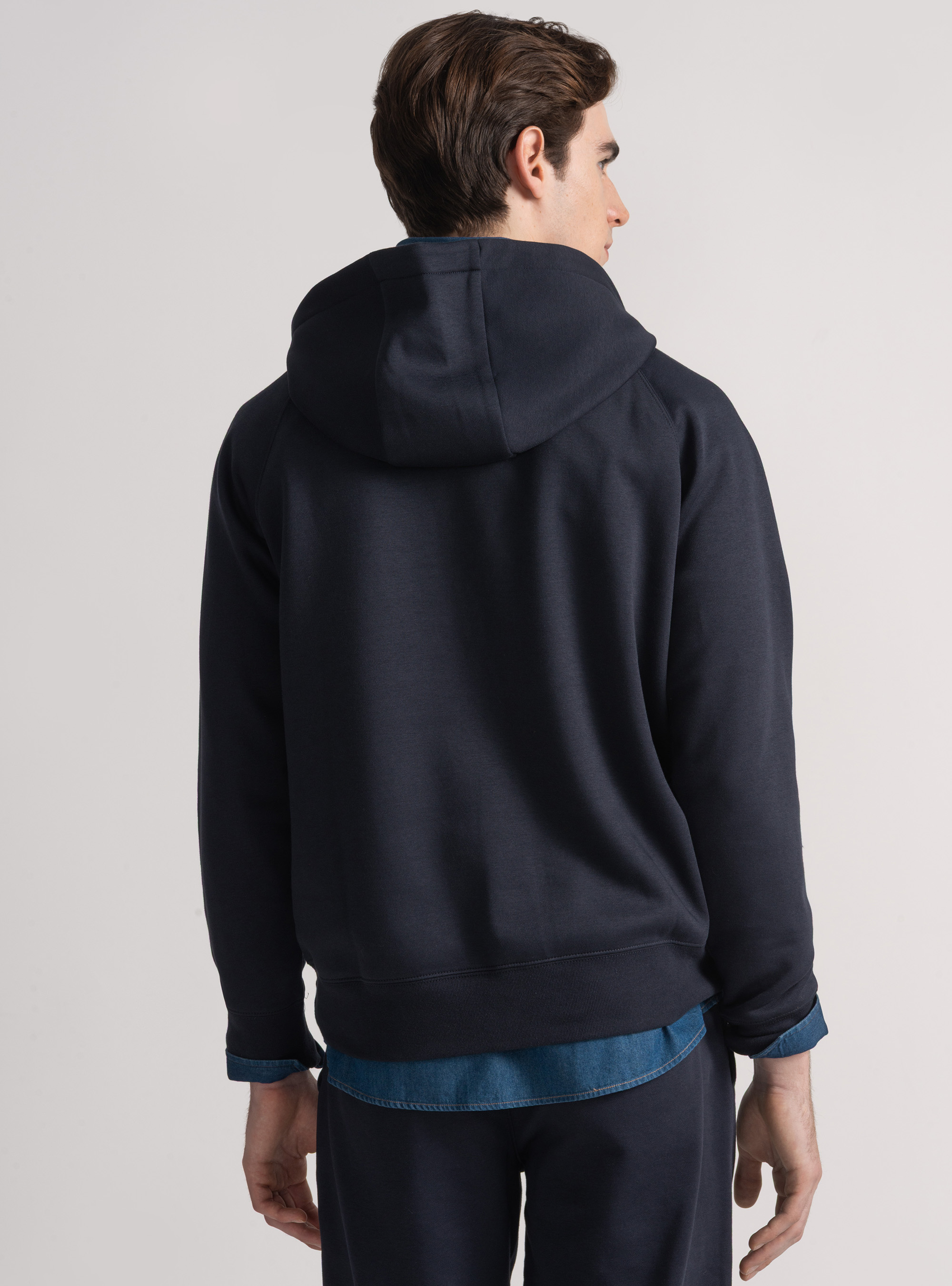 Sudadera con capucha GT01 en mezcla de algod&oacute;n, AZUL MARINO