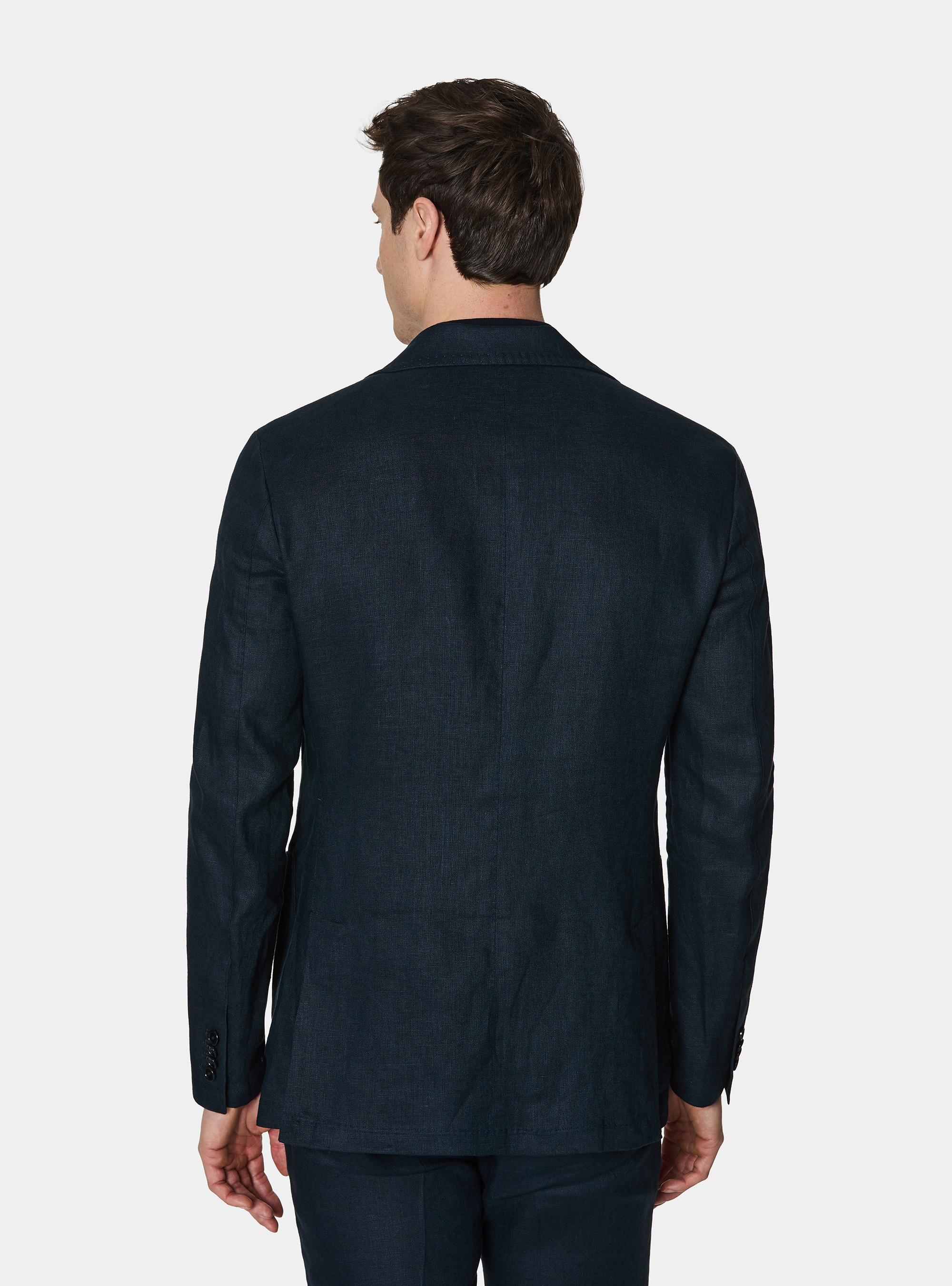 Giacca abito in puro lino, BLU NAVY