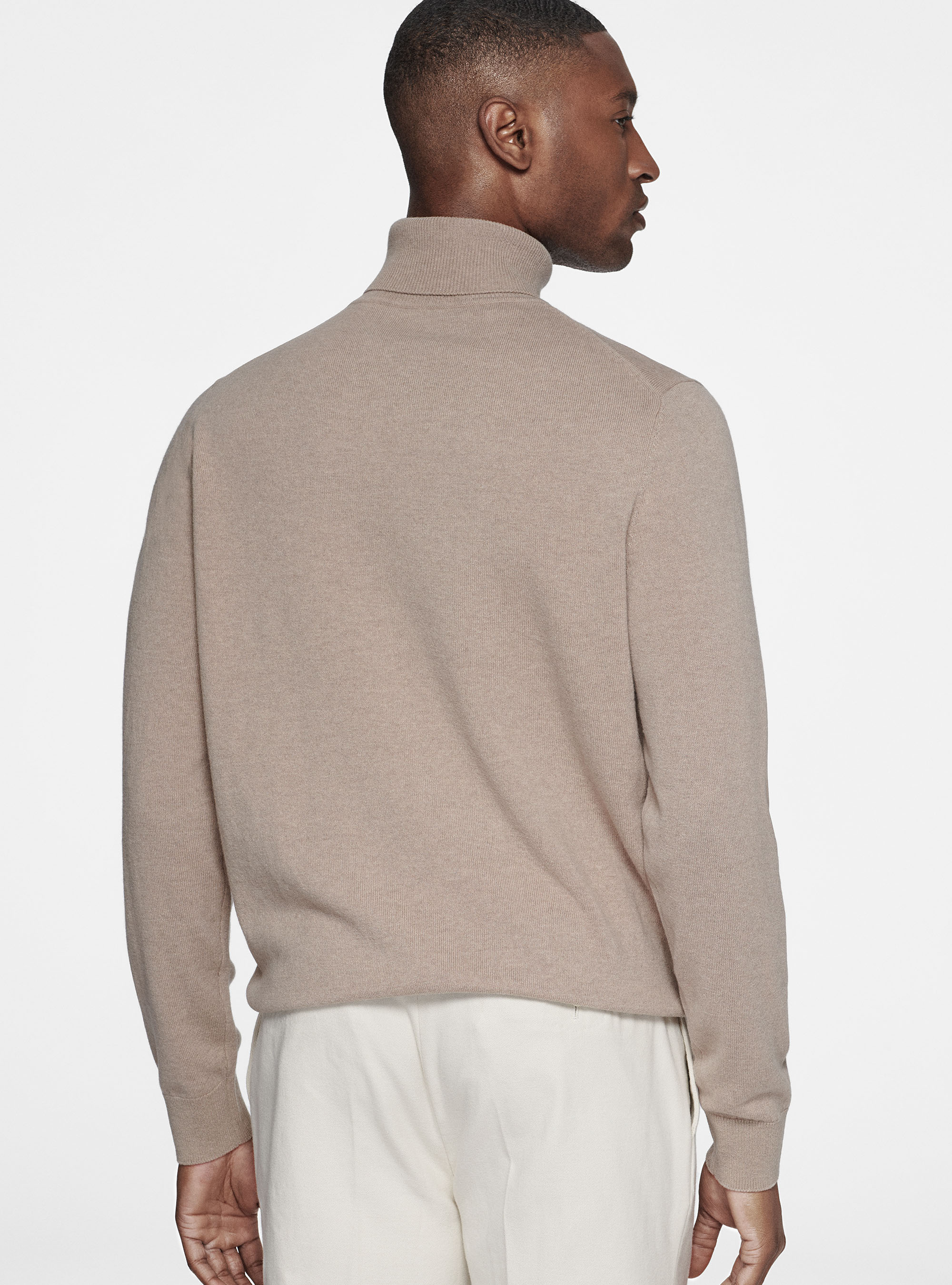 Cashmere turtleneck, ECRU